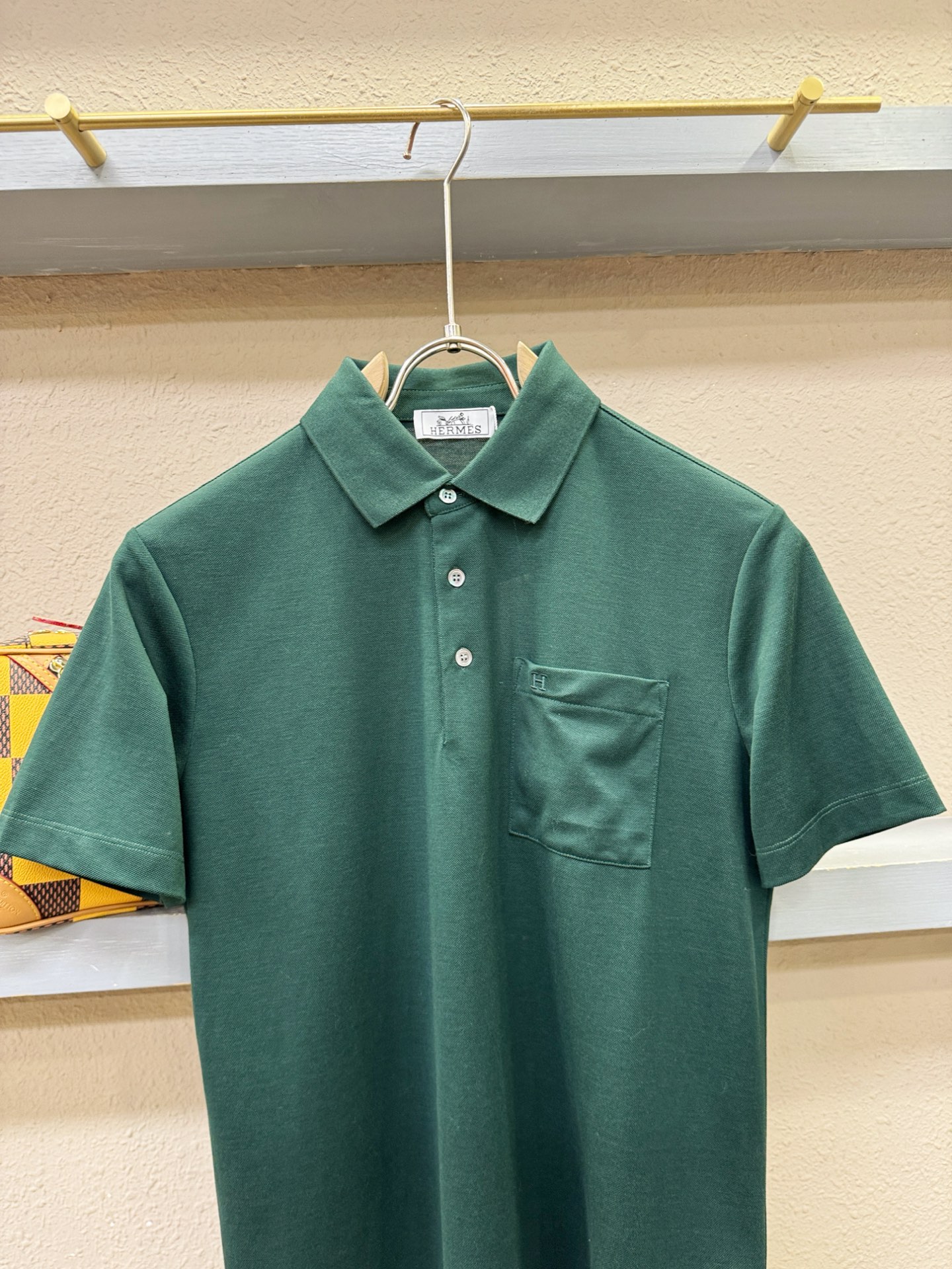 Hermès爱马仕 2026官方新款 专柜同步上市 男士翻领短袖POLO衫，高端主线系列，进口珠地丝光棉