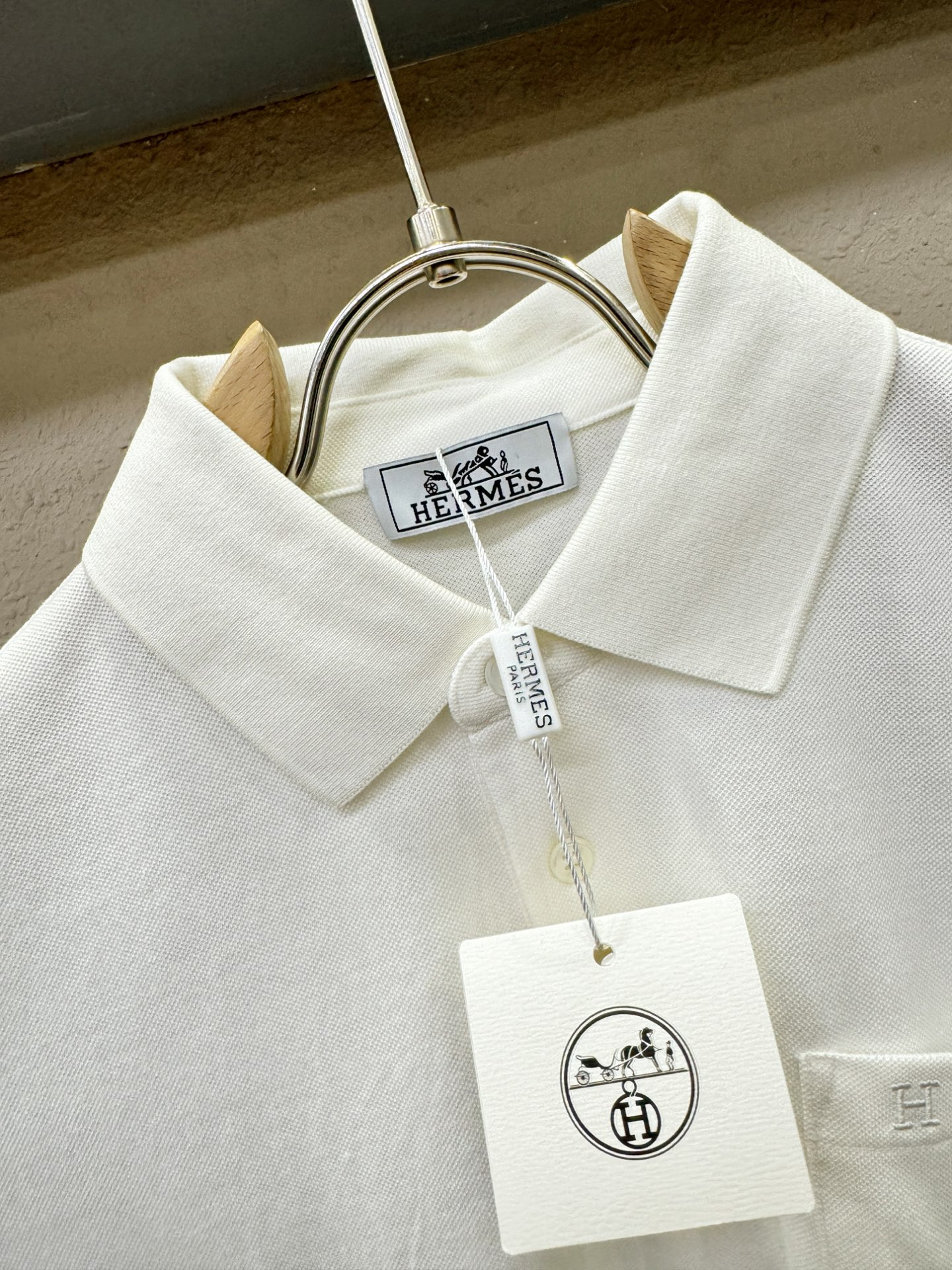 Hermès爱马仕 2026官方新款 专柜同步上市 男士翻领短袖POLO衫，高端主线系列，进口珠地丝光棉