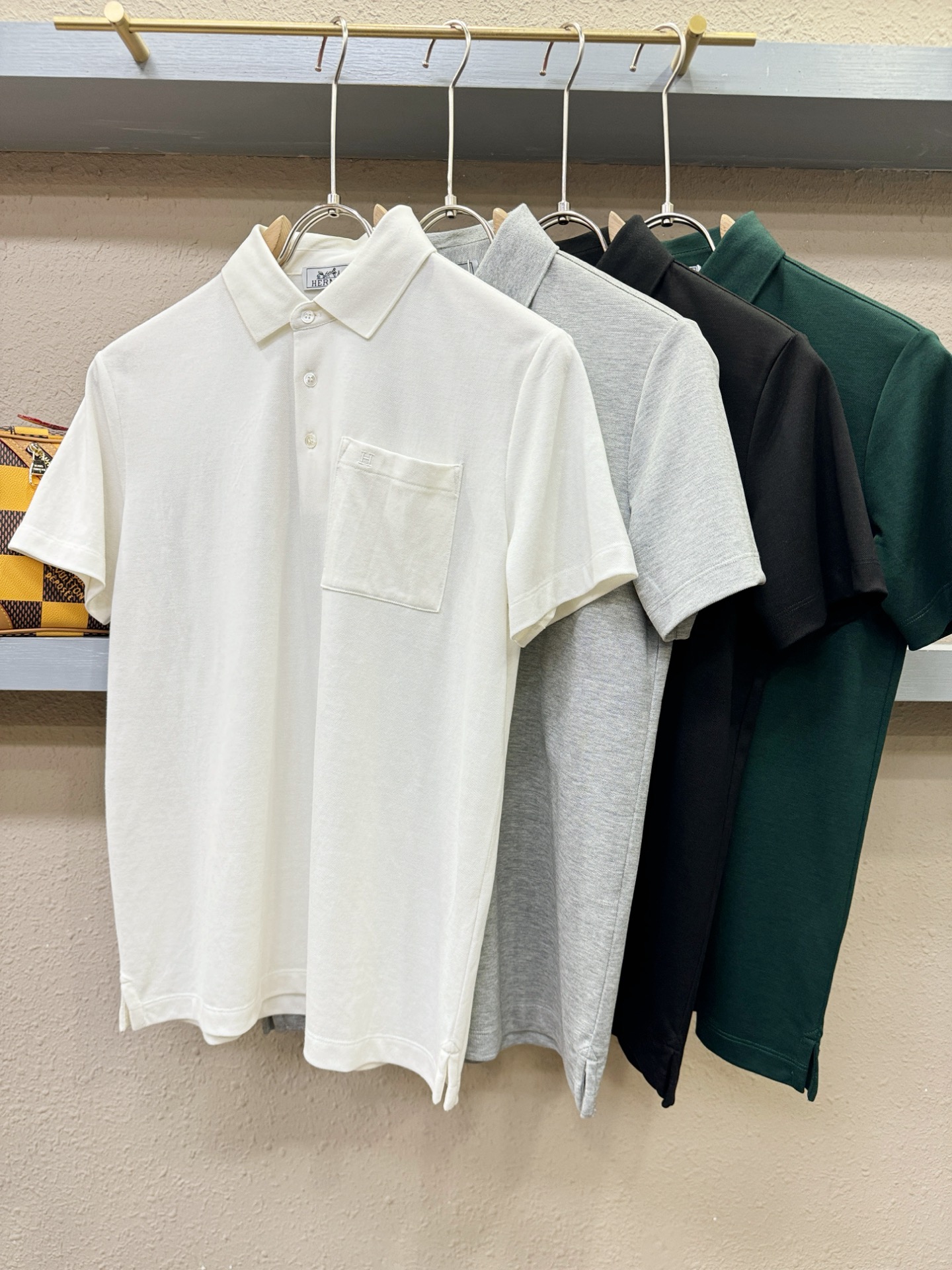 Hermès爱马仕 2026官方新款 专柜同步上市 男士翻领短袖POLO衫，高端主线系列，进口珠地丝光棉