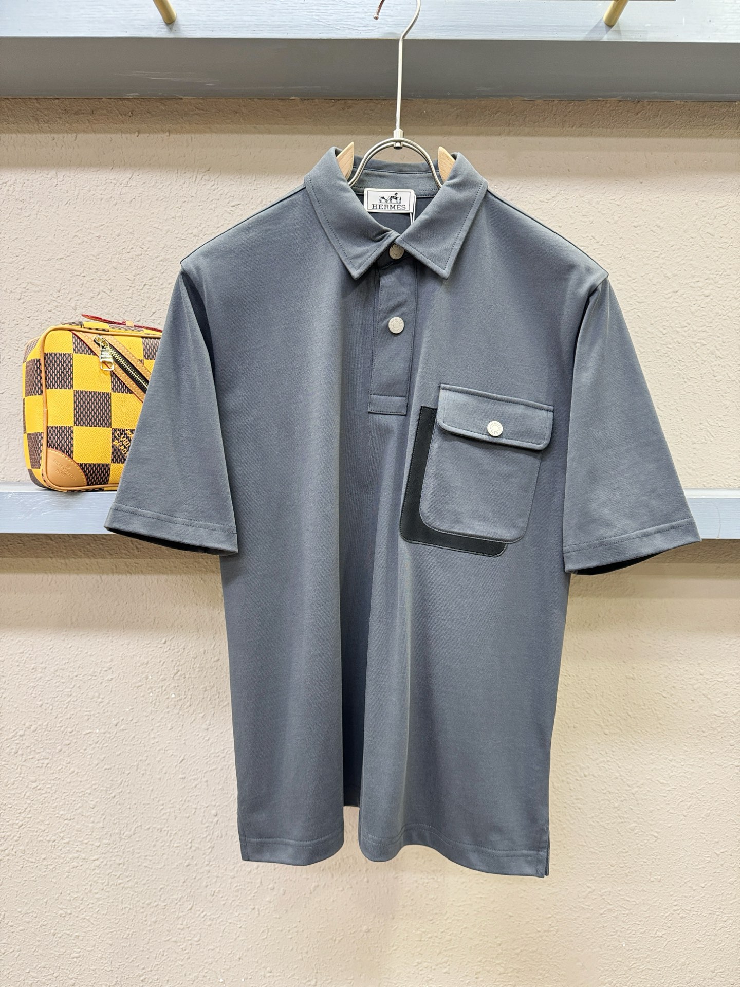 Hermès爱马仕 2026官方新款 专柜同步上市 男士翻领短袖POLO衫，高端主线系列，进口珠地丝光棉