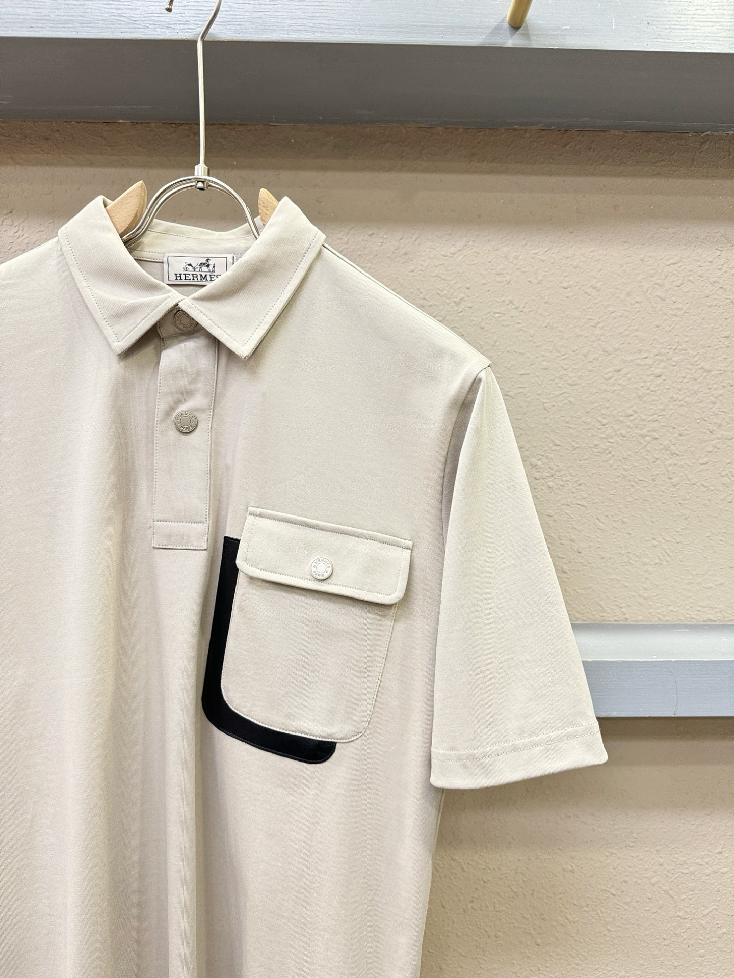 Hermès爱马仕 2026官方新款 专柜同步上市 男士翻领短袖POLO衫，高端主线系列，进口珠地丝光棉