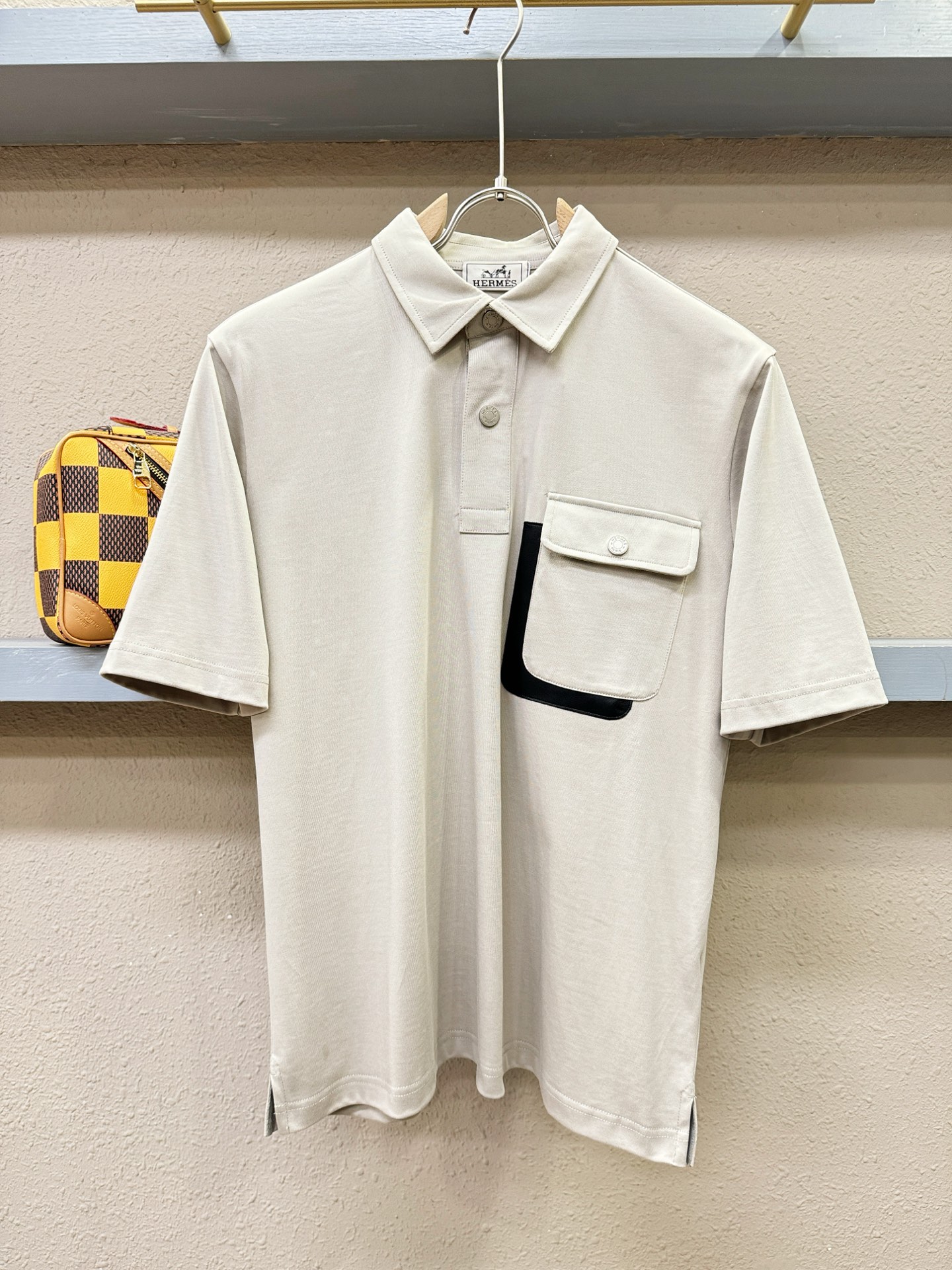 Hermès爱马仕 2026官方新款 专柜同步上市 男士翻领短袖POLO衫，高端主线系列，进口珠地丝光棉