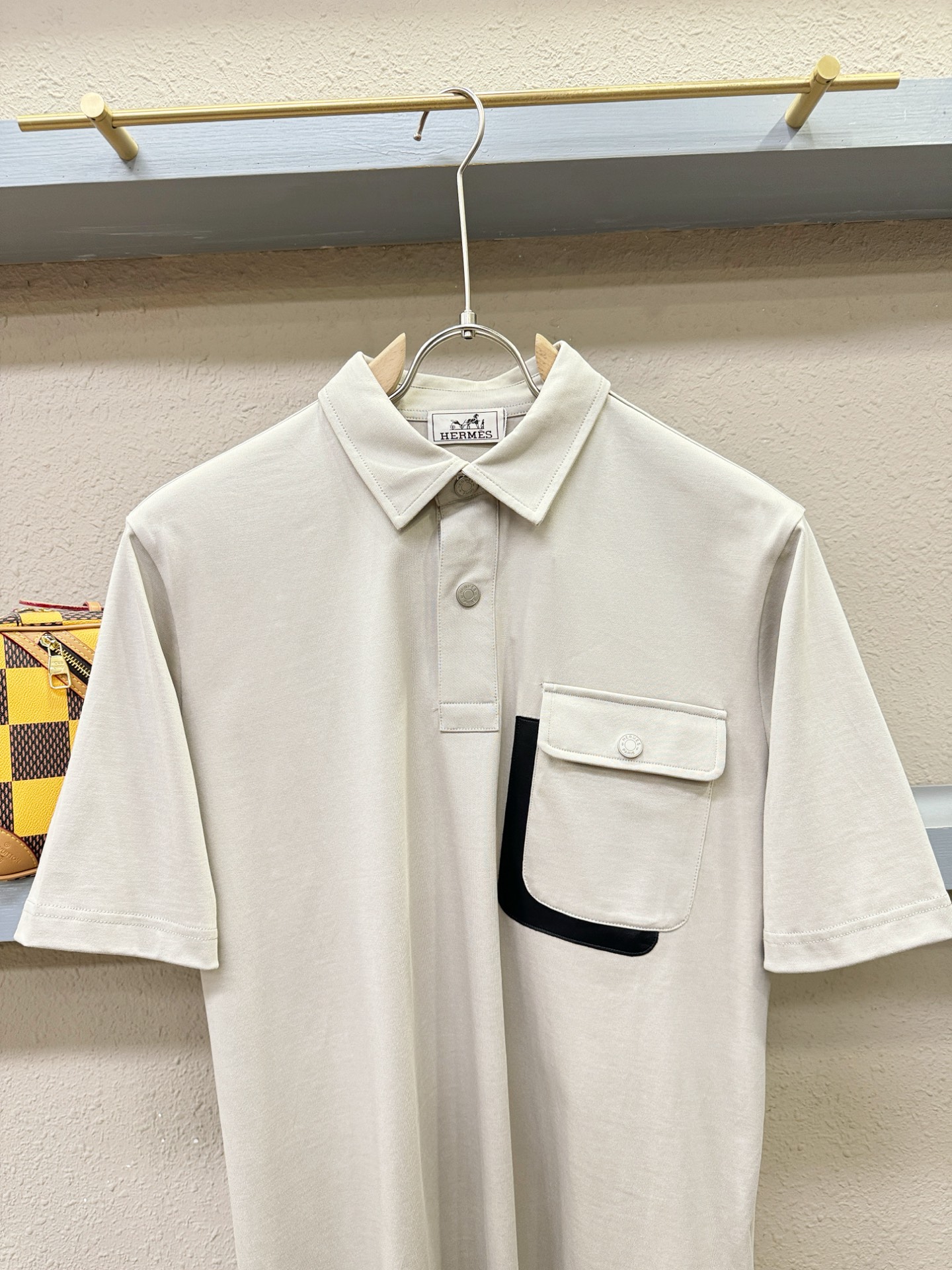 Hermès爱马仕 2026官方新款 专柜同步上市 男士翻领短袖POLO衫，高端主线系列，进口珠地丝光棉