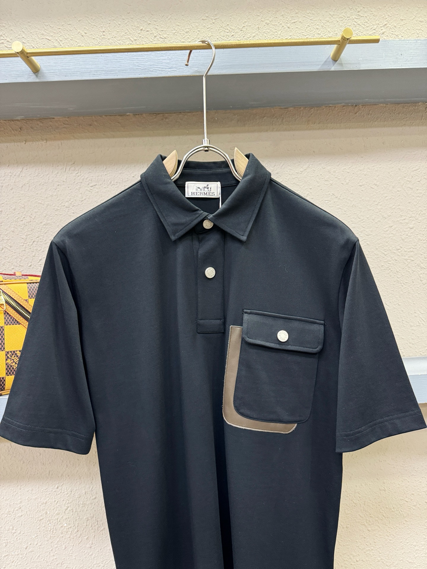 Hermès爱马仕 2026官方新款 专柜同步上市 男士翻领短袖POLO衫，高端主线系列，进口珠地丝光棉