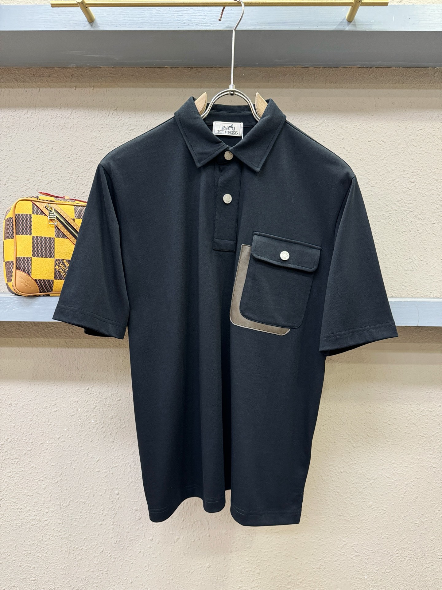 Hermès爱马仕 2026官方新款 专柜同步上市 男士翻领短袖POLO衫，高端主线系列，进口珠地丝光棉