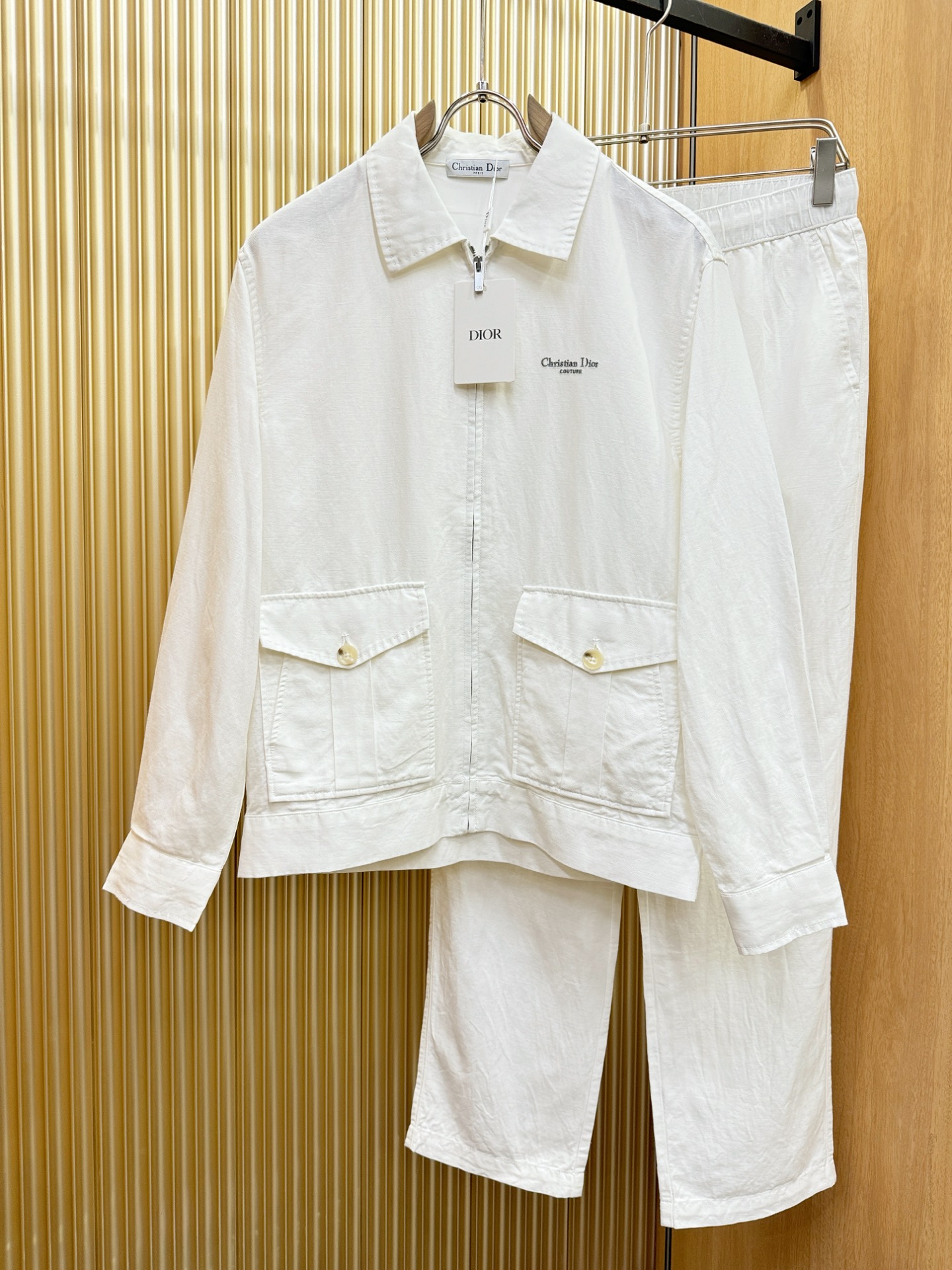 套装 Dior迪奥 2026专柜同款亚麻套装，100%亚麻面料，亚麻外套，足够腔调，亚麻自带的麻结肌理，