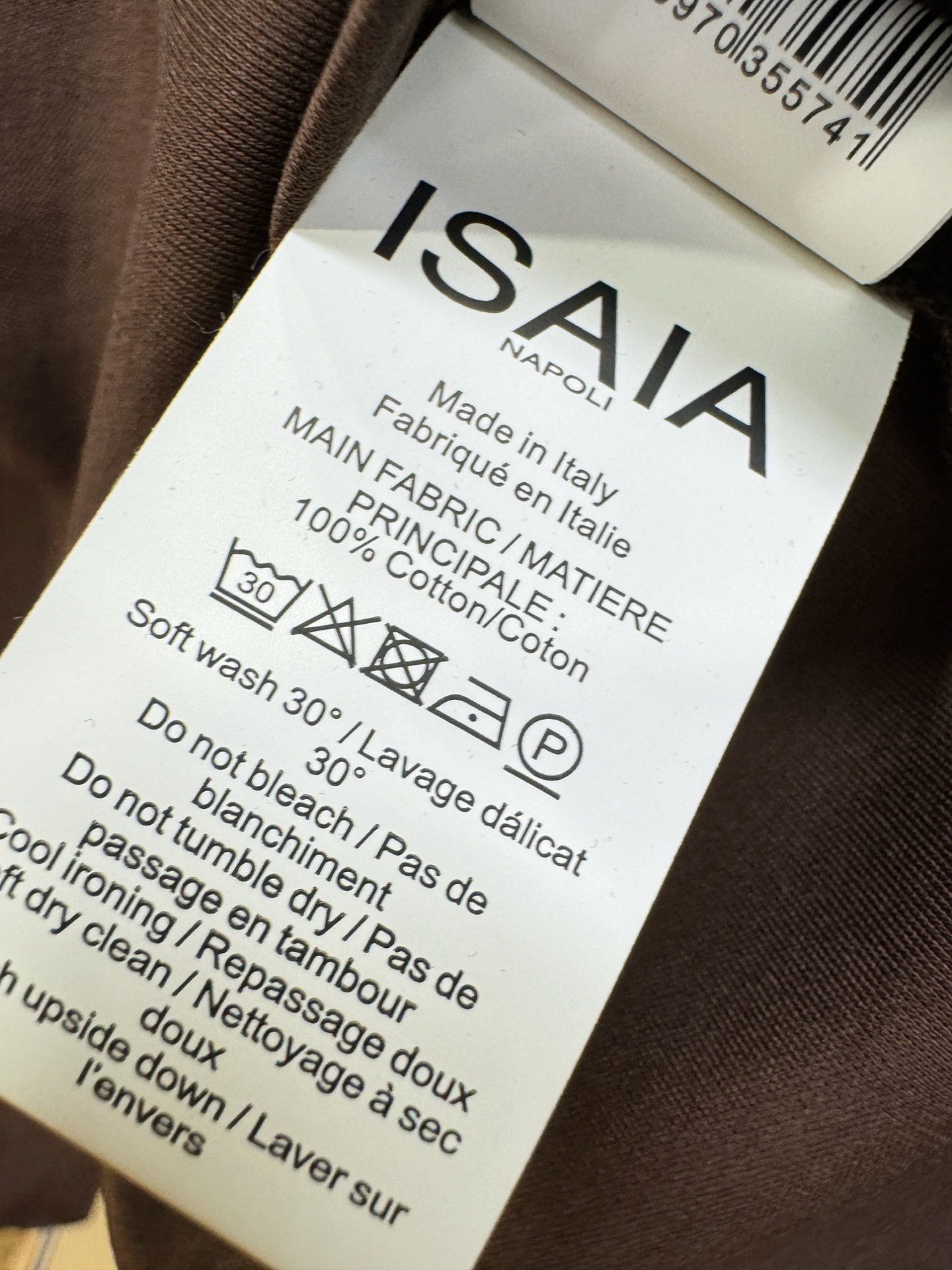 ISAIA 顶级品质 2026新品短袖！原版定制面料，手感柔软。顶级进口私货，时尚设计潮流短袖，不失奢华