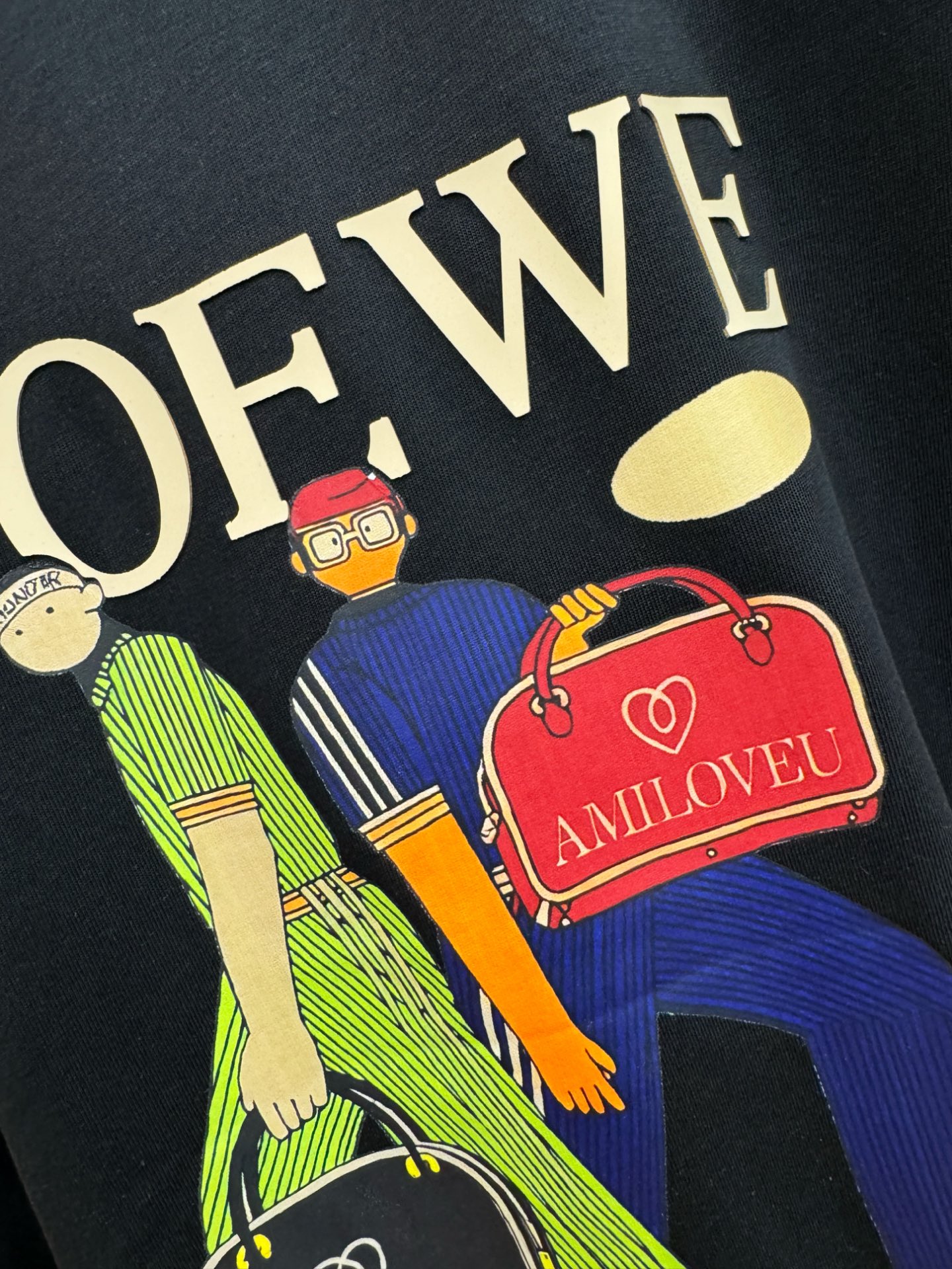 LOEWE罗意威 2026新款短袖T恤！走秀图案时尚休闲短袖T恤衫！设计logo设计！极具设计精选客供面