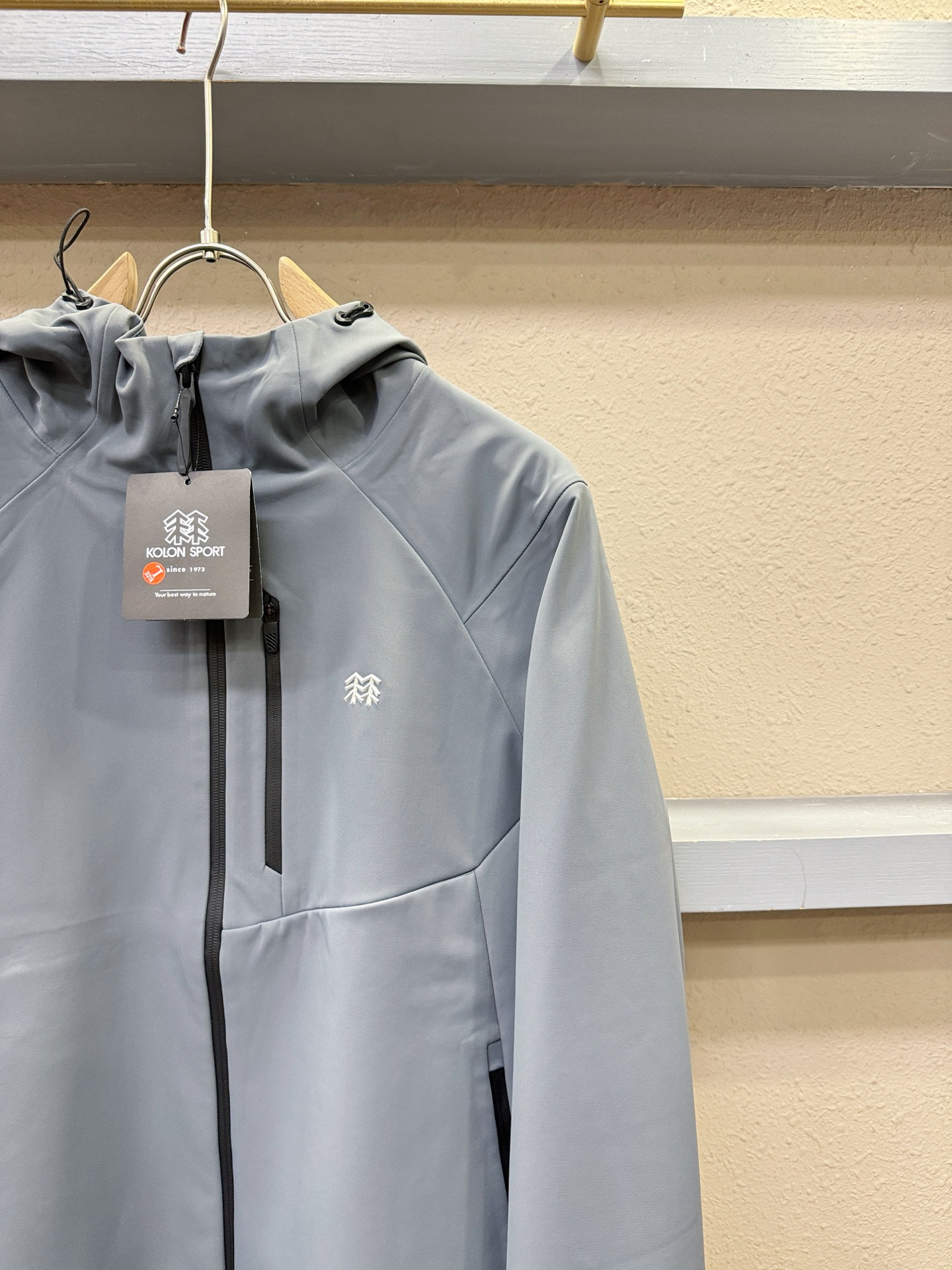KOLON SPORT 2026新款防水向导级冲锋衣机能风拉链夹克，防风防水冲锋衣，级别高分子材料透气复