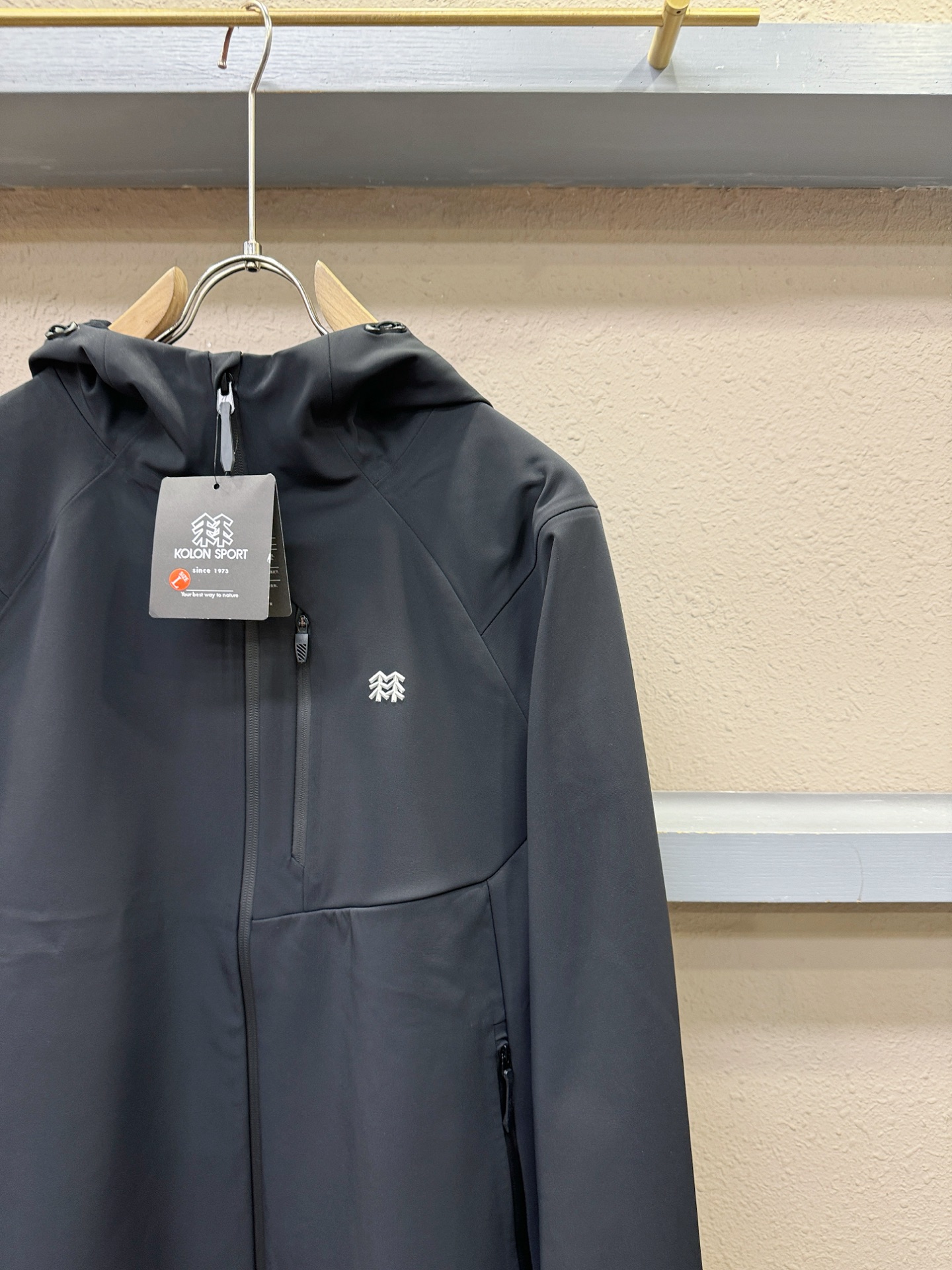 KOLON SPORT 2026新款防水向导级冲锋衣机能风拉链夹克，防风防水冲锋衣，级别高分子材料透气复