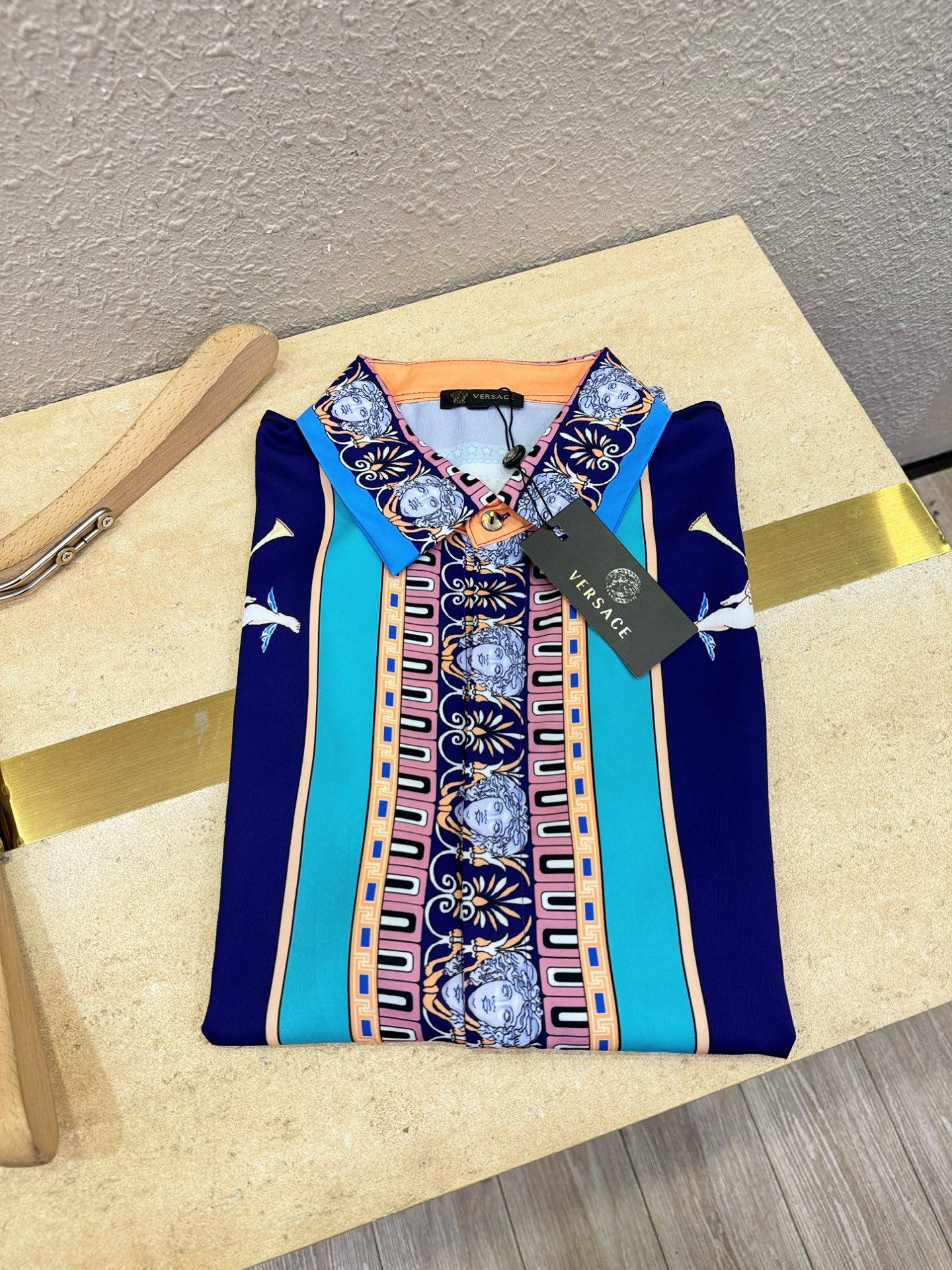 高定款(真丝面料升级 ) Versace 范思哲 最大可穿240斤，新款真丝衬衫，男女同款，定制真丝面料