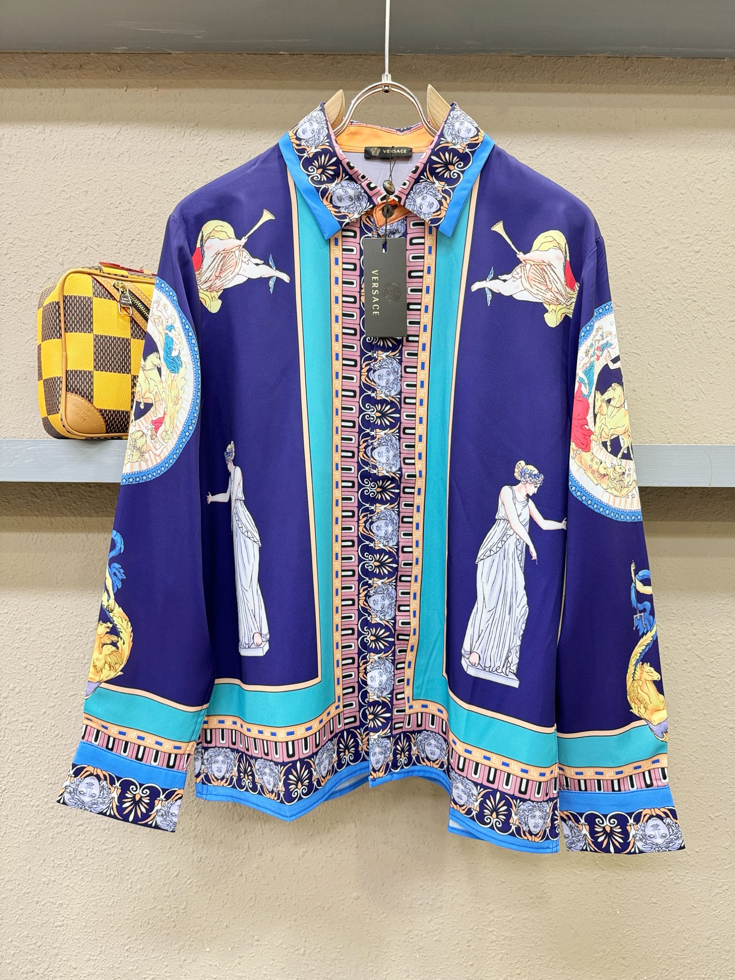 高定款(真丝面料升级 ) Versace 范思哲 最大可穿240斤，新款真丝衬衫，男女同款，定制真丝面料