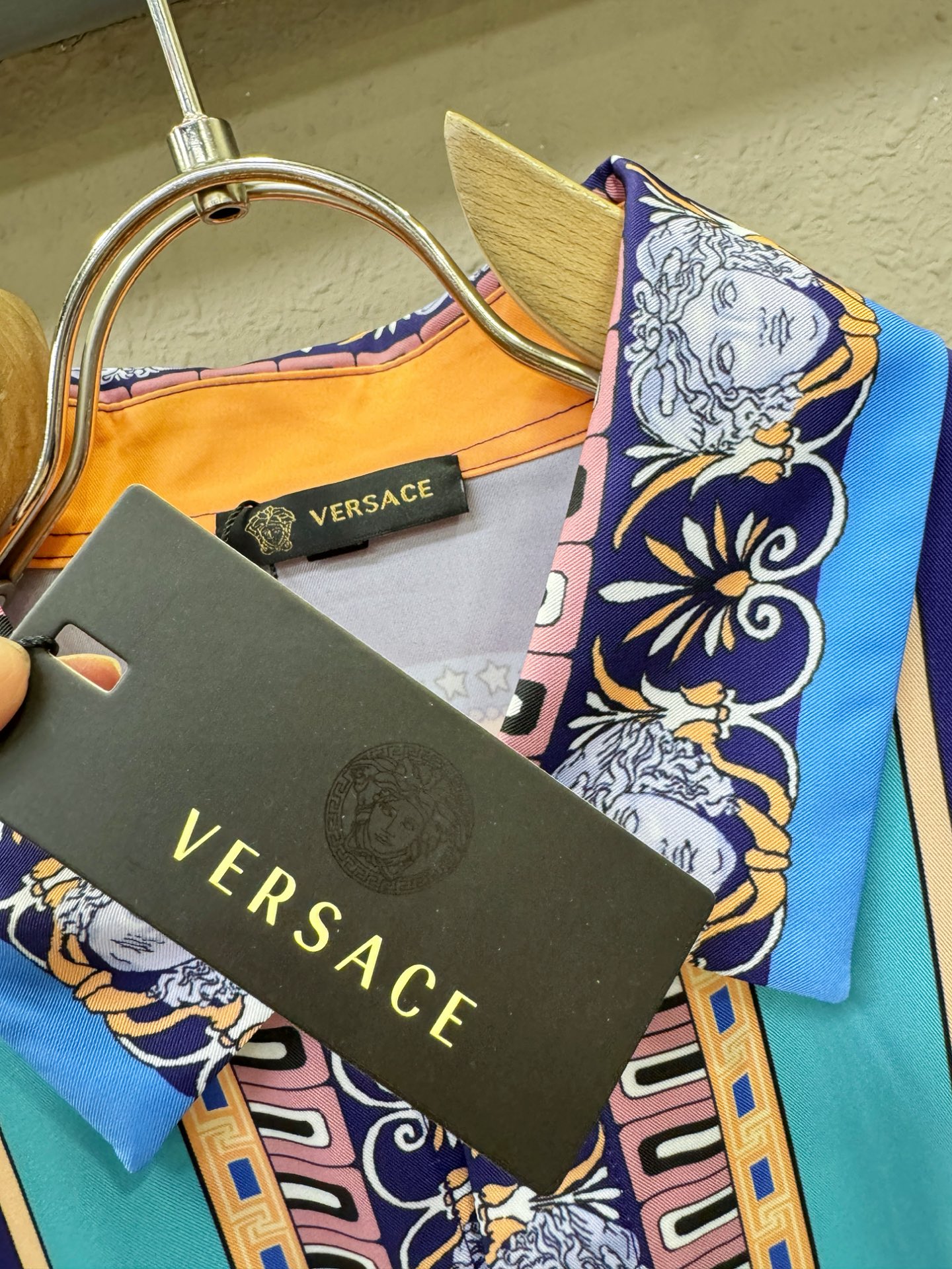 高定款(真丝面料升级 ) Versace 范思哲 最大可穿240斤，新款真丝衬衫，男女同款，定制真丝面料