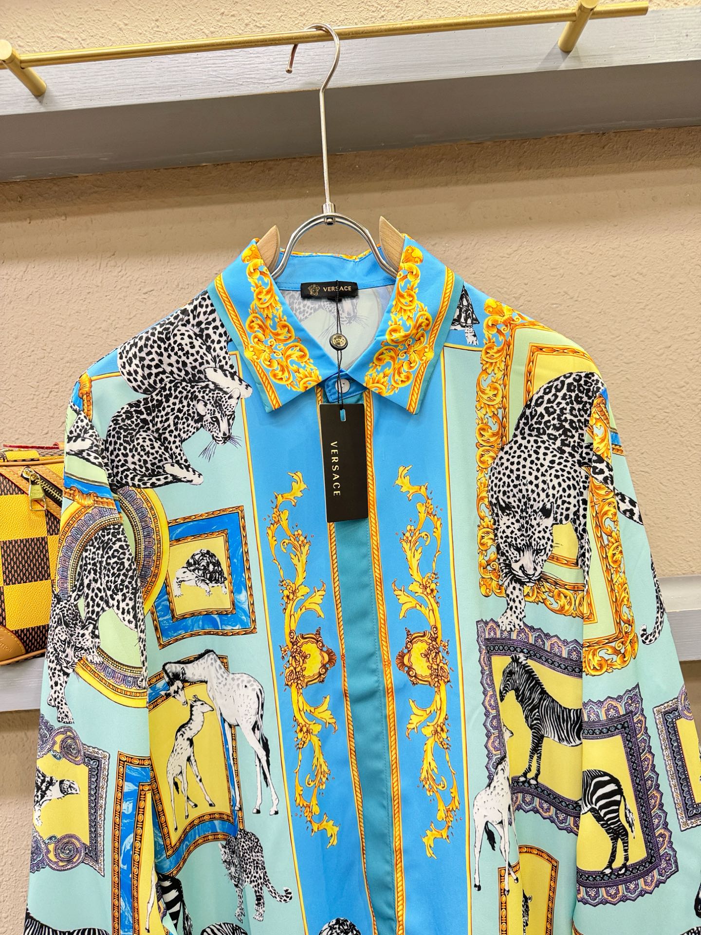 高定款(真丝面料升级 ) Versace 范思哲 最大可穿240斤，新款真丝衬衫，男女同款，定制真丝面料