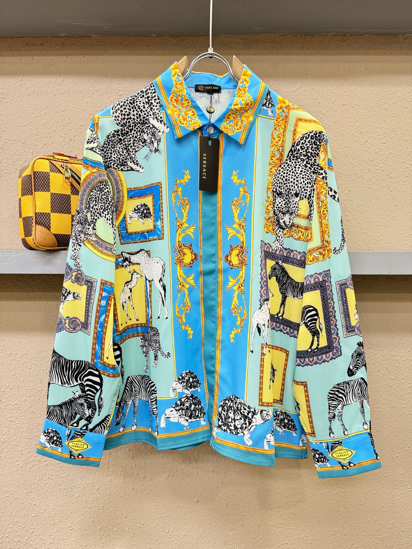 高定款(真丝面料升级 ) Versace 范思哲 最大可穿240斤，新款真丝衬衫，男女同款，定制真丝面料