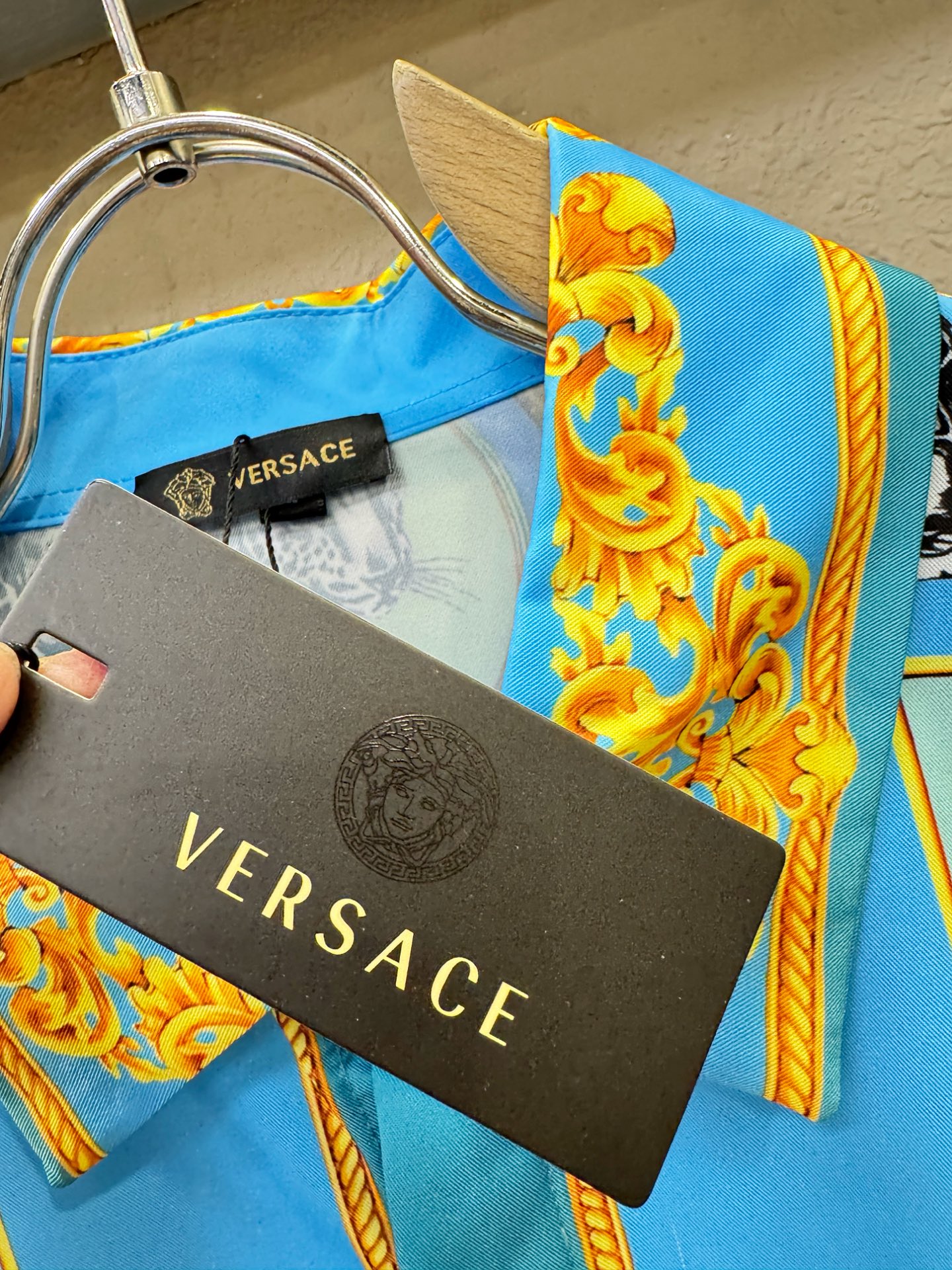 高定款(真丝面料升级 ) Versace 范思哲 最大可穿240斤，新款真丝衬衫，男女同款，定制真丝面料