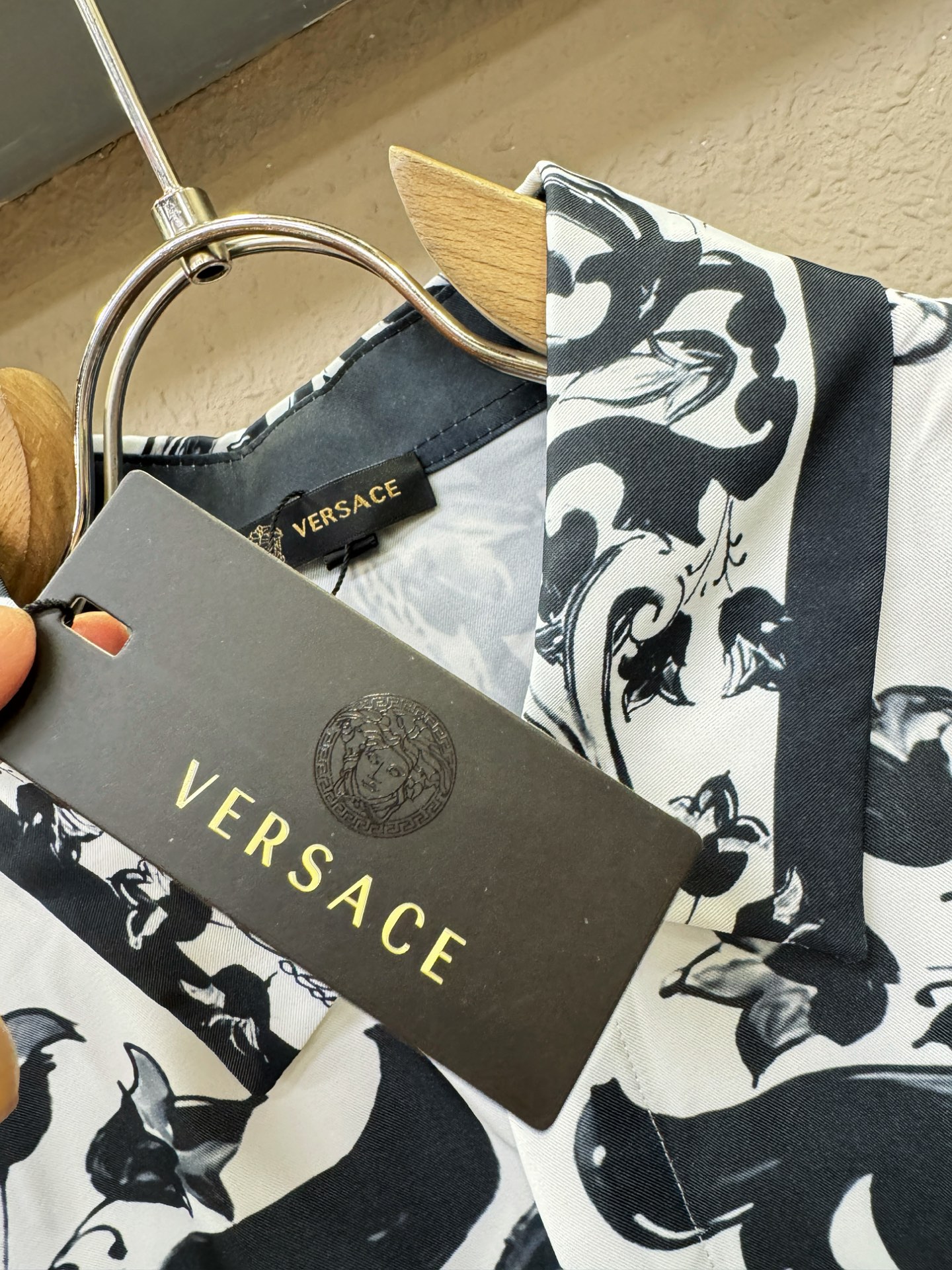 高定款(真丝面料升级 ) Versace 范思哲 最大可穿240斤，新款真丝衬衫，男女同款，定制真丝面料