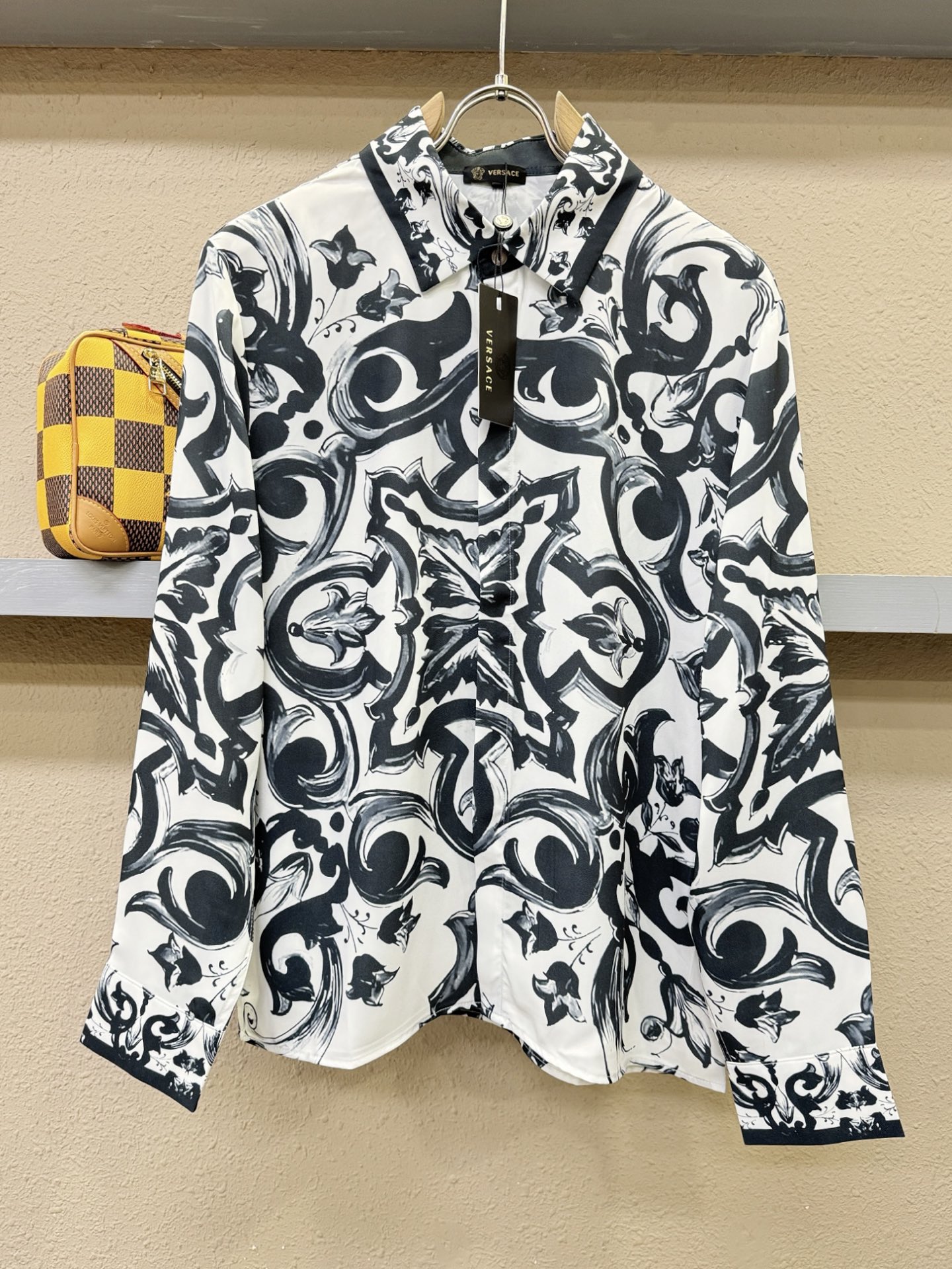 高定款(真丝面料升级 ) Versace 范思哲 最大可穿240斤，新款真丝衬衫，男女同款，定制真丝面料