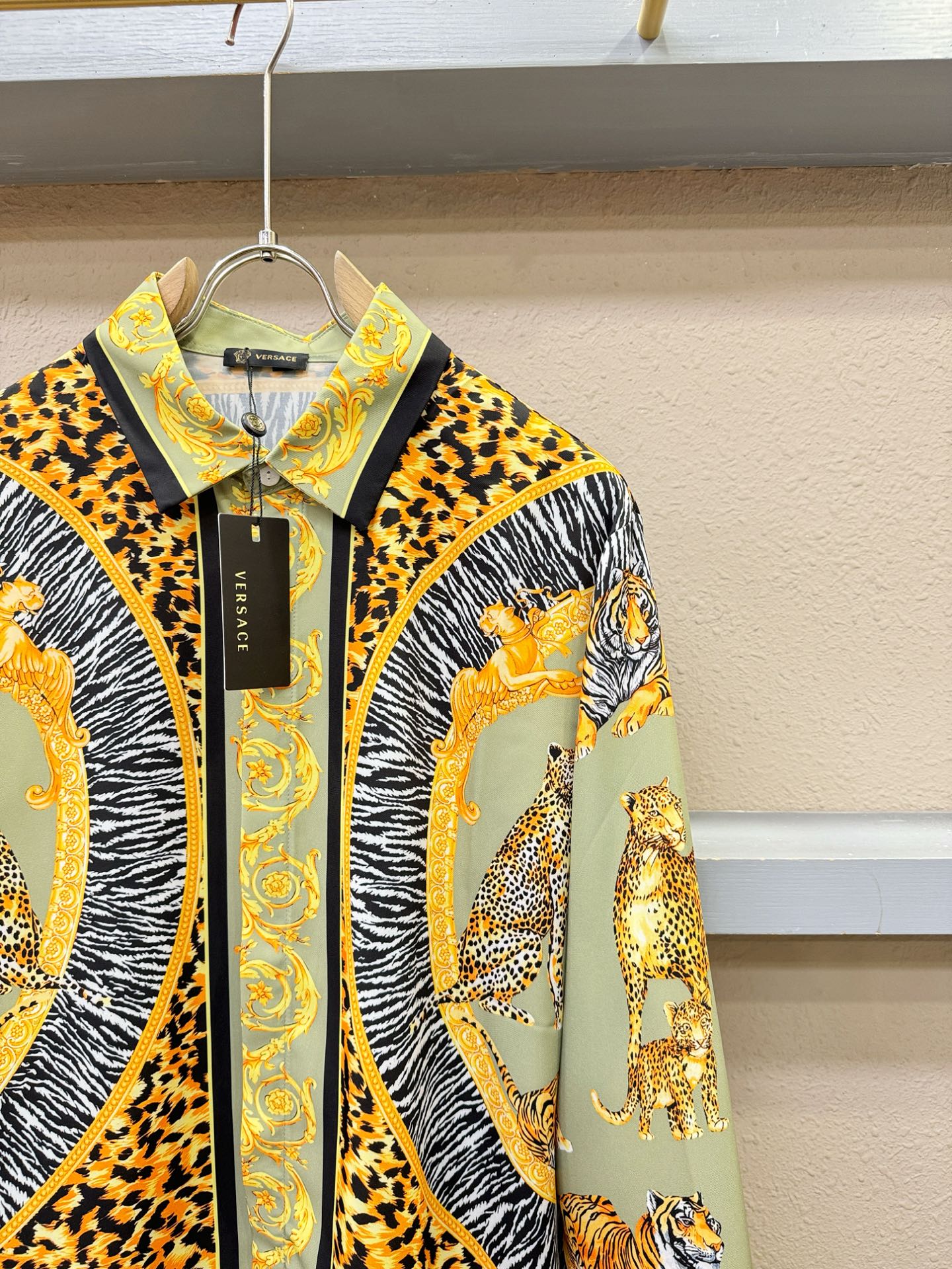 高定款(真丝面料升级 ) Versace 范思哲 最大可穿240斤，新款真丝衬衫，男女同款，定制真丝面料