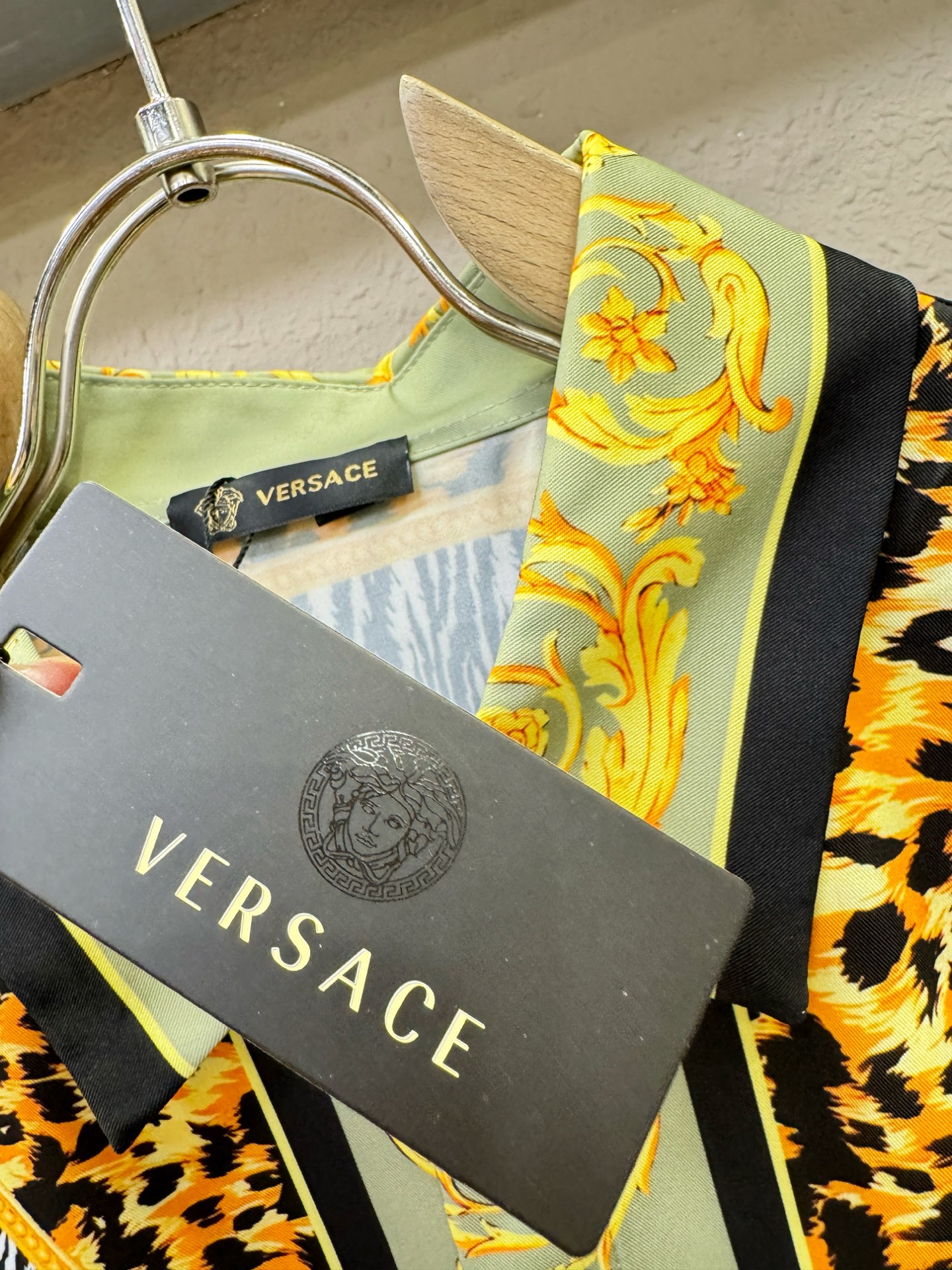 高定款(真丝面料升级 ) Versace 范思哲 最大可穿240斤，新款真丝衬衫，男女同款，定制真丝面料