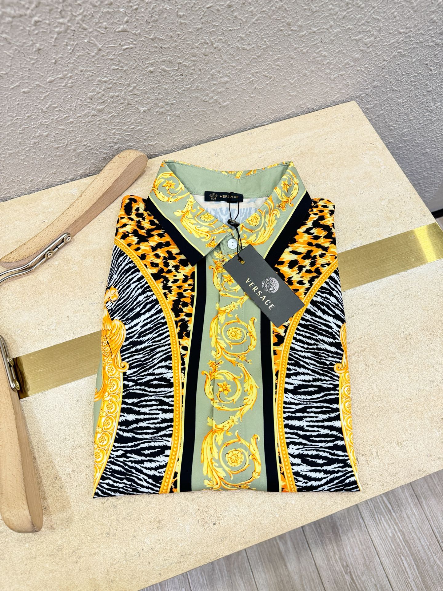高定款(真丝面料升级 ) Versace 范思哲 最大可穿240斤，新款真丝衬衫，男女同款，定制真丝面料