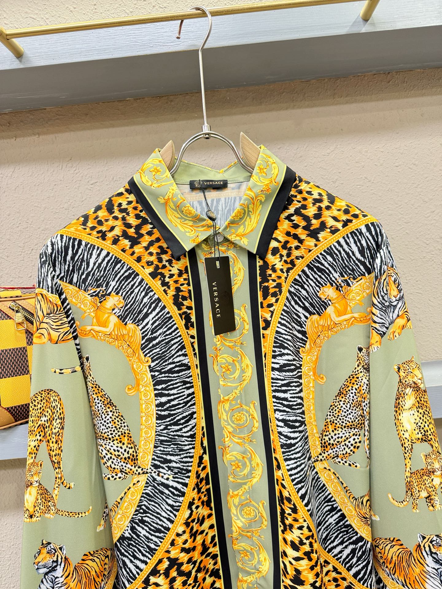 高定款(真丝面料升级 ) Versace 范思哲 最大可穿240斤，新款真丝衬衫，男女同款，定制真丝面料