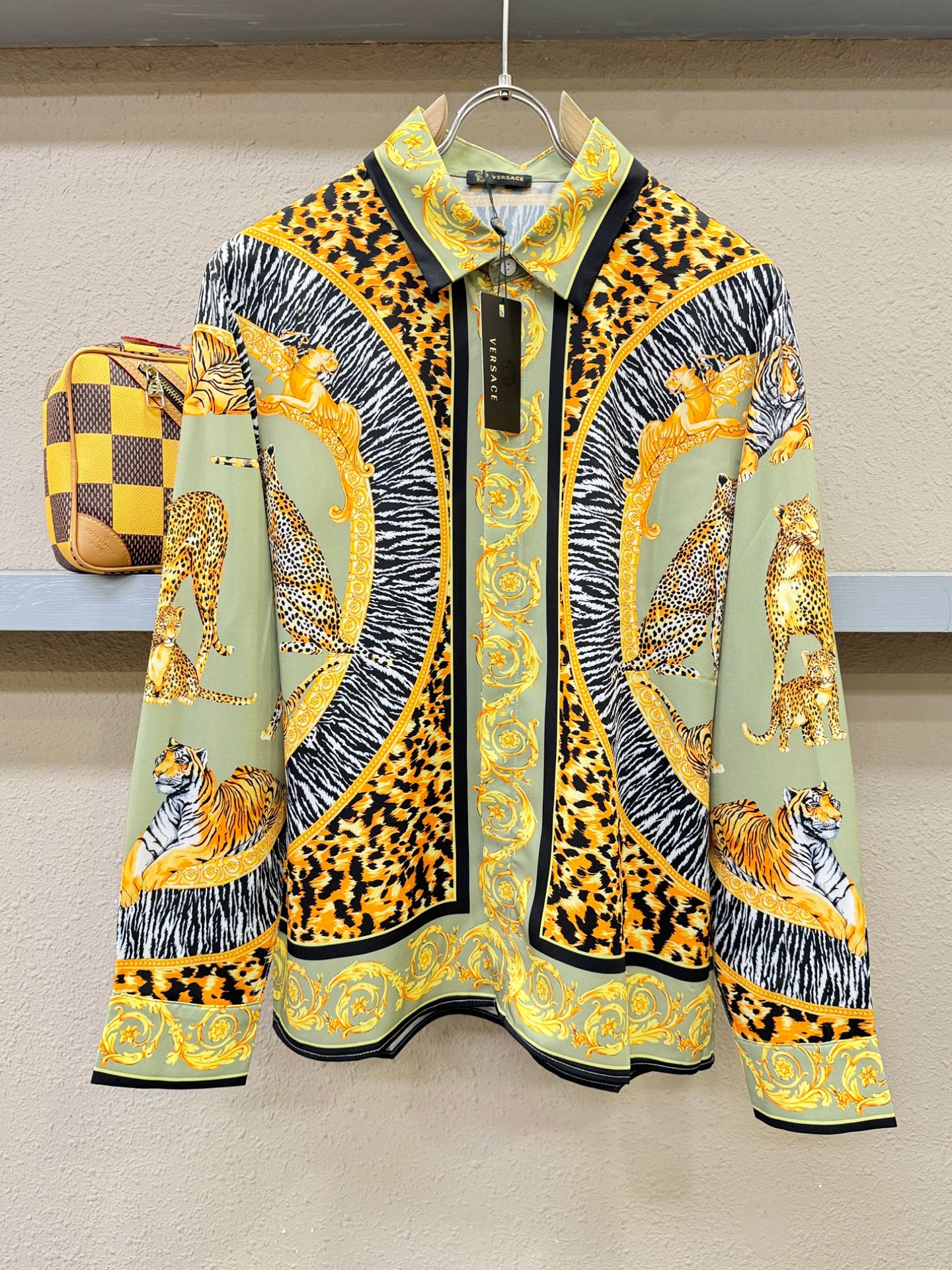 高定款(真丝面料升级 ) Versace 范思哲 最大可穿240斤，新款真丝衬衫，男女同款，定制真丝面料