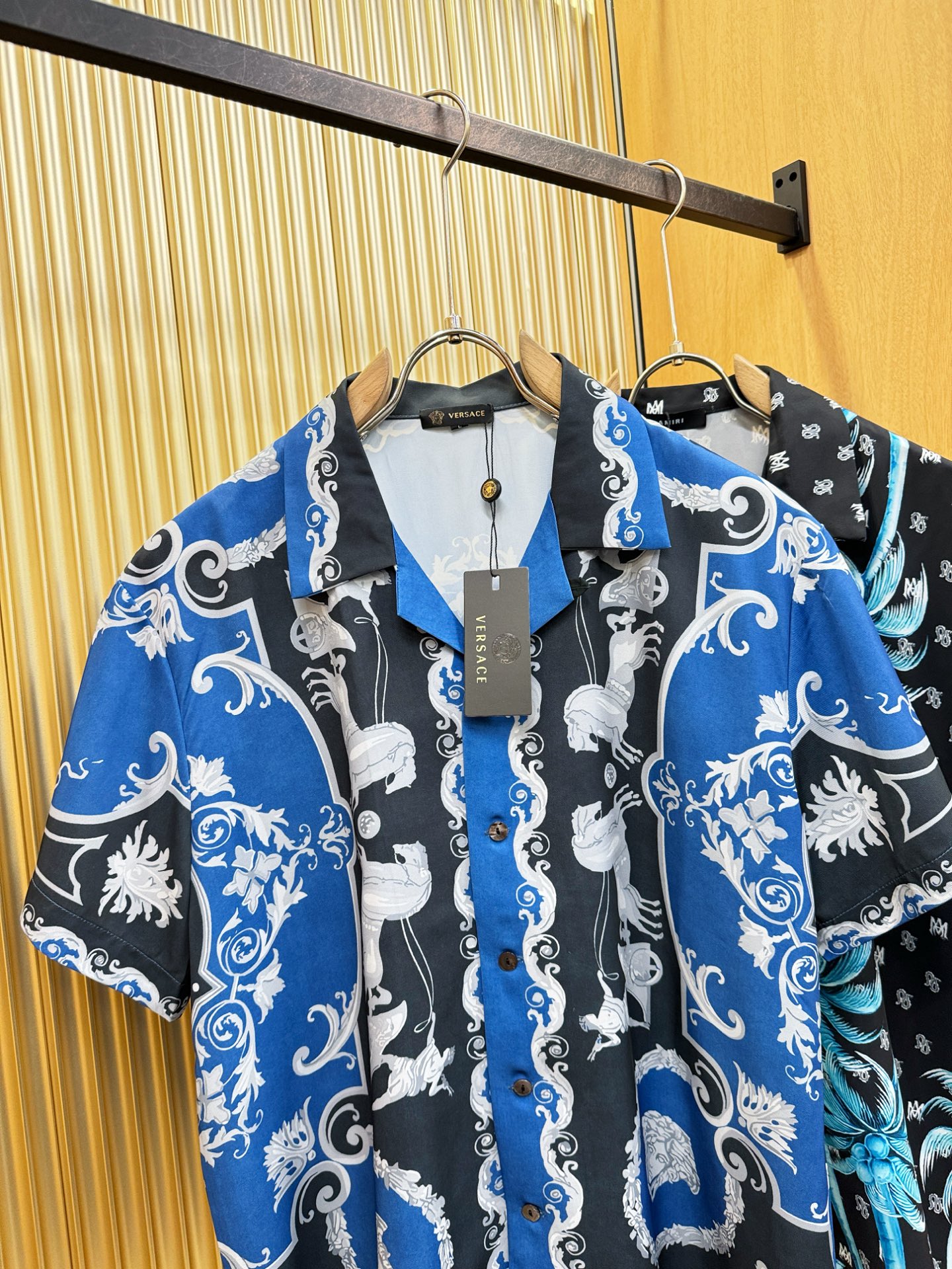 高定款(真丝面料升级 ) Versace 范思哲 最大可穿260斤，新款真丝衬衫，男女同款，定制真丝面料