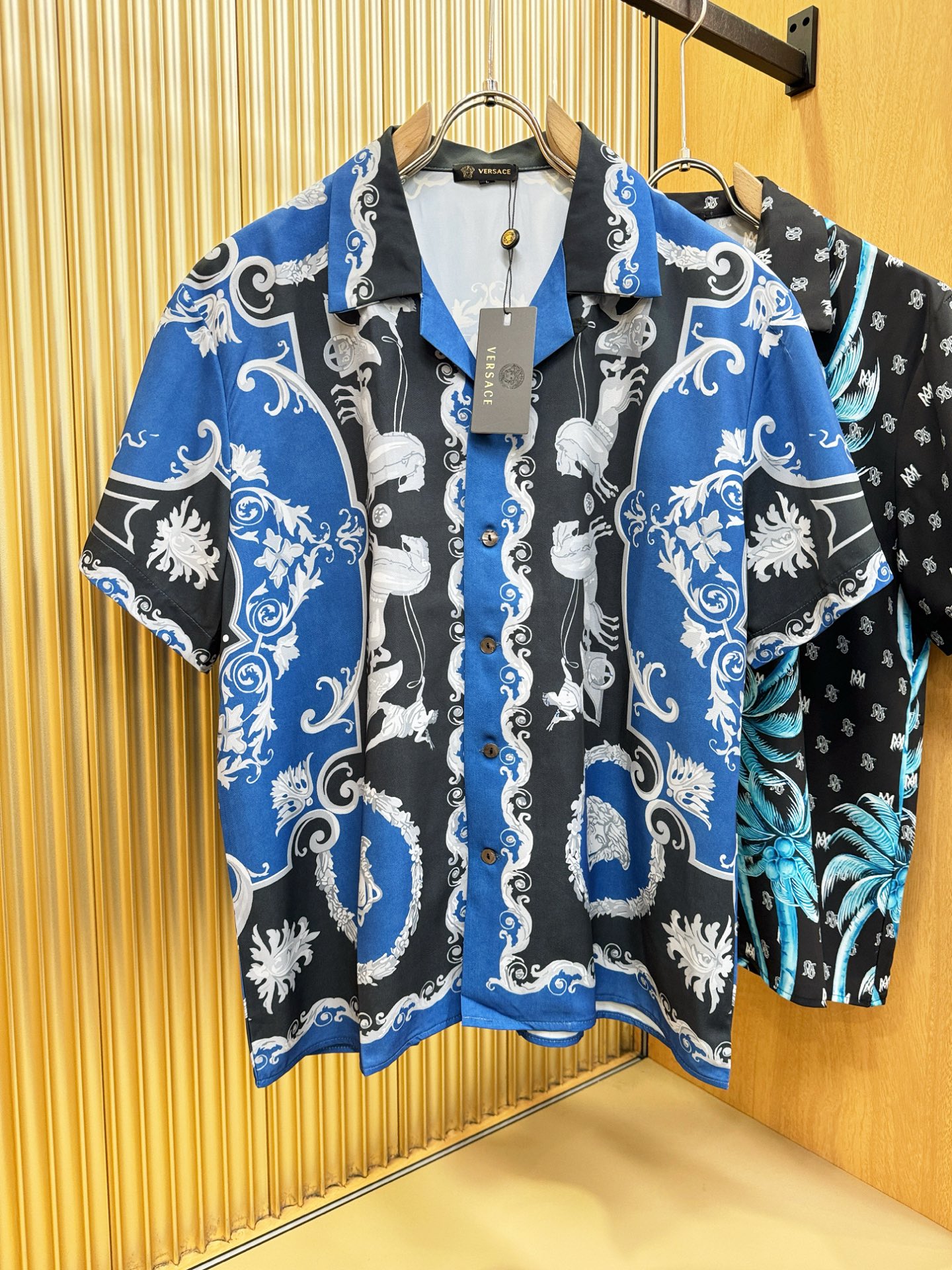 高定款(真丝面料升级 ) Versace 范思哲 最大可穿260斤，新款真丝衬衫，男女同款，定制真丝面料