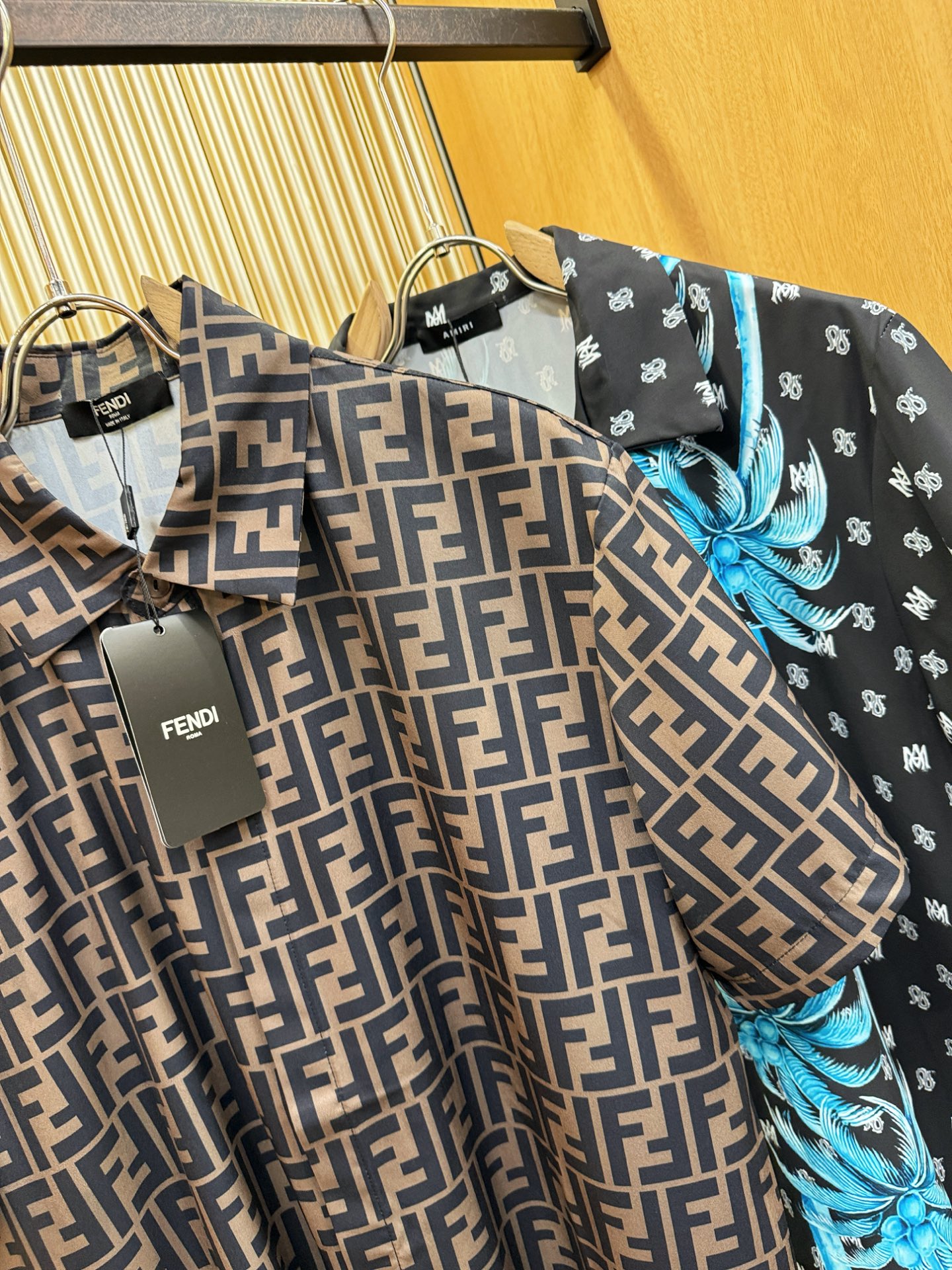 高定款(真丝面料升级 ) Fendi 芬迪 最大可穿240斤，新款真丝衬衫，男女同款，定制真丝面料，不抽