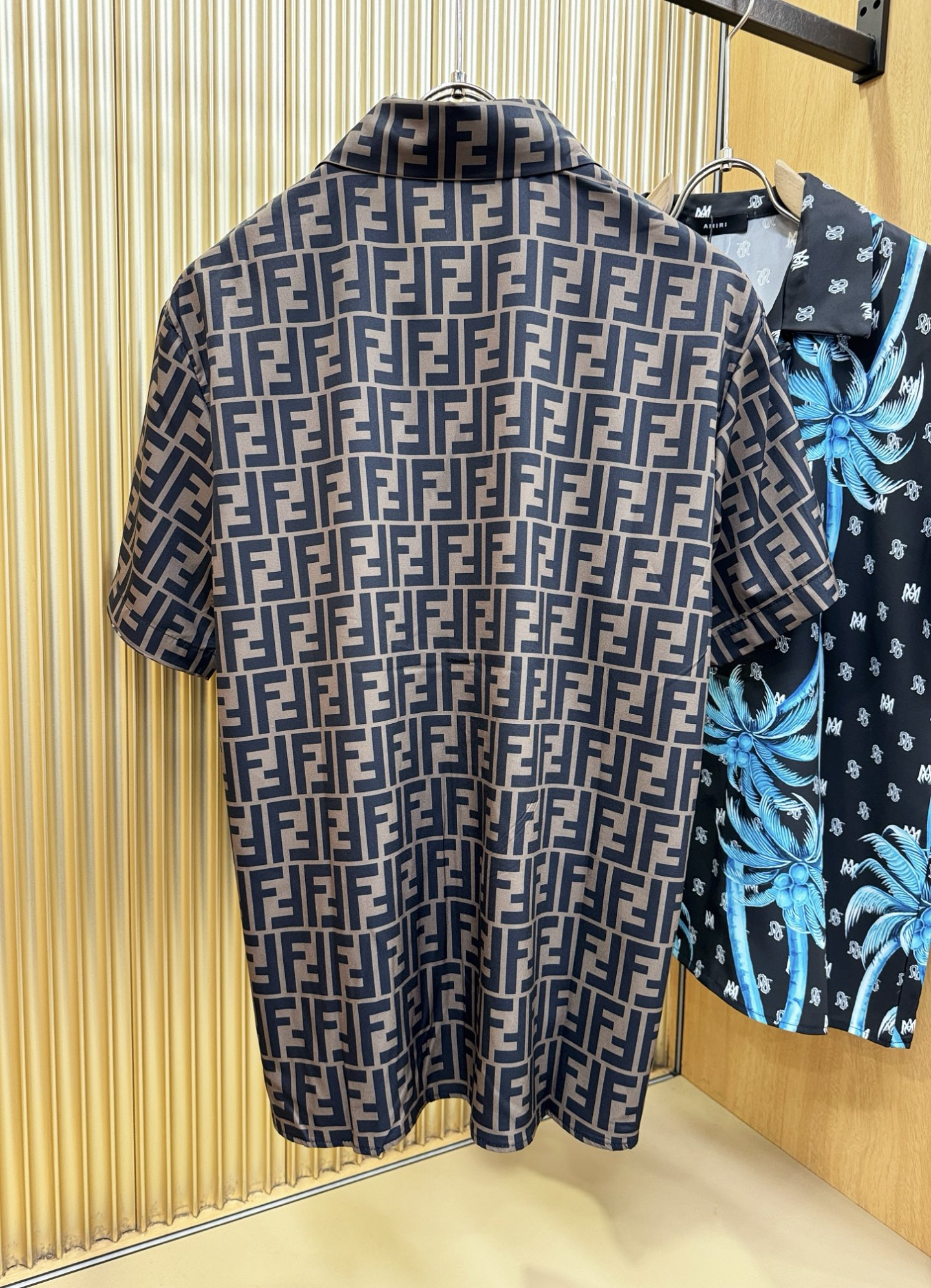 高定款(真丝面料升级 ) Fendi 芬迪 最大可穿240斤，新款真丝衬衫，男女同款，定制真丝面料，不抽