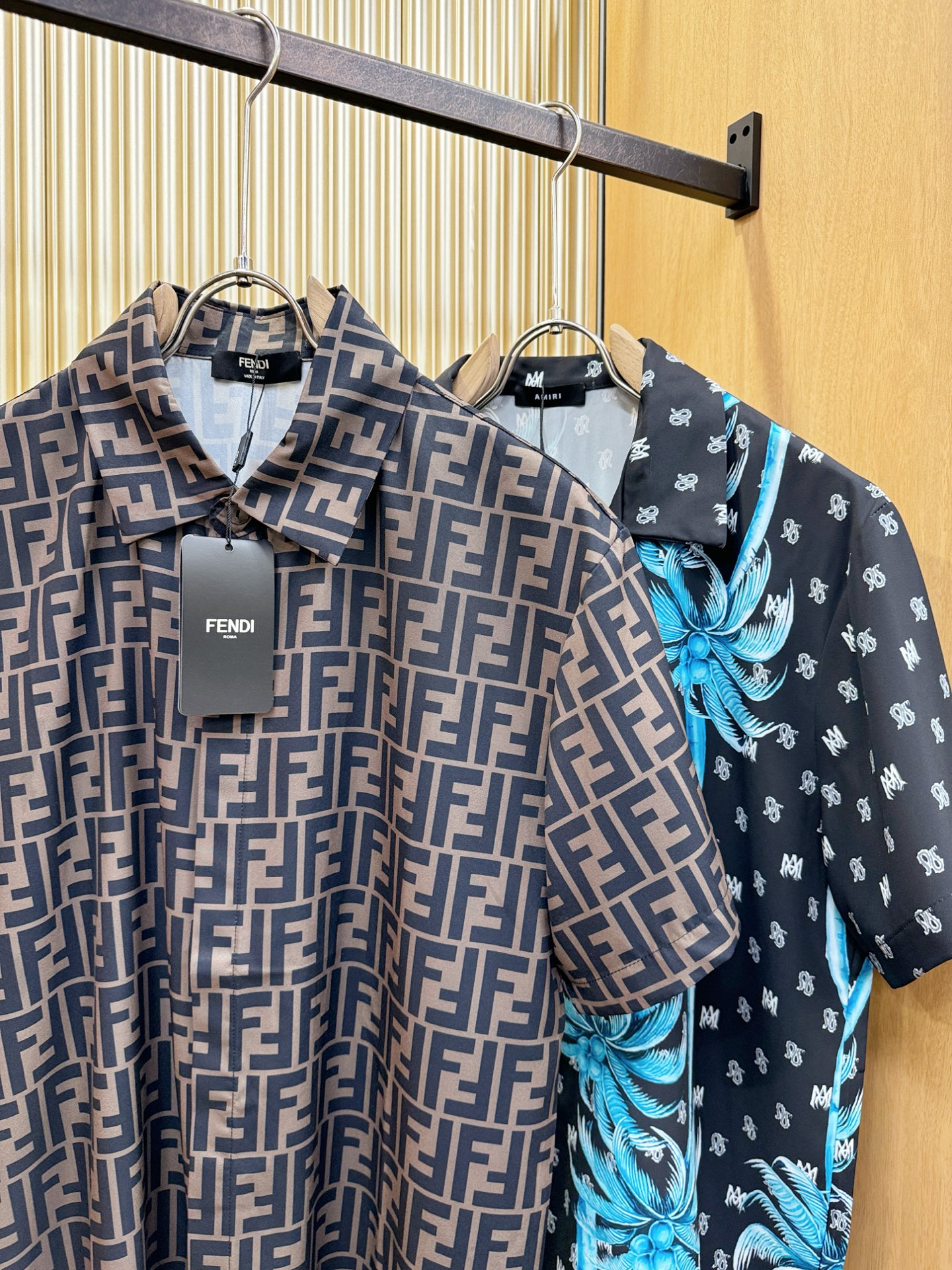 高定款(真丝面料升级 ) Fendi 芬迪 最大可穿240斤，新款真丝衬衫，男女同款，定制真丝面料，不抽