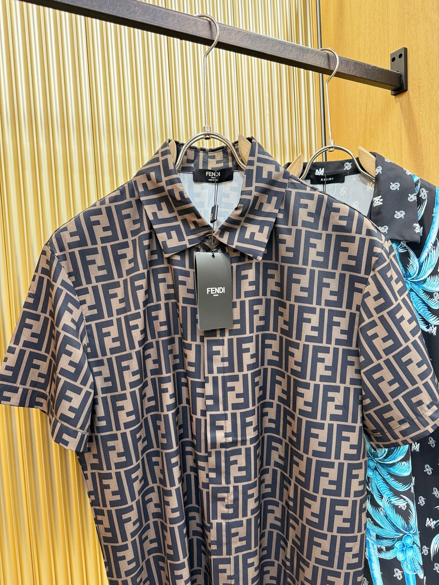 高定款(真丝面料升级 ) Fendi 芬迪 最大可穿240斤，新款真丝衬衫，男女同款，定制真丝面料，不抽