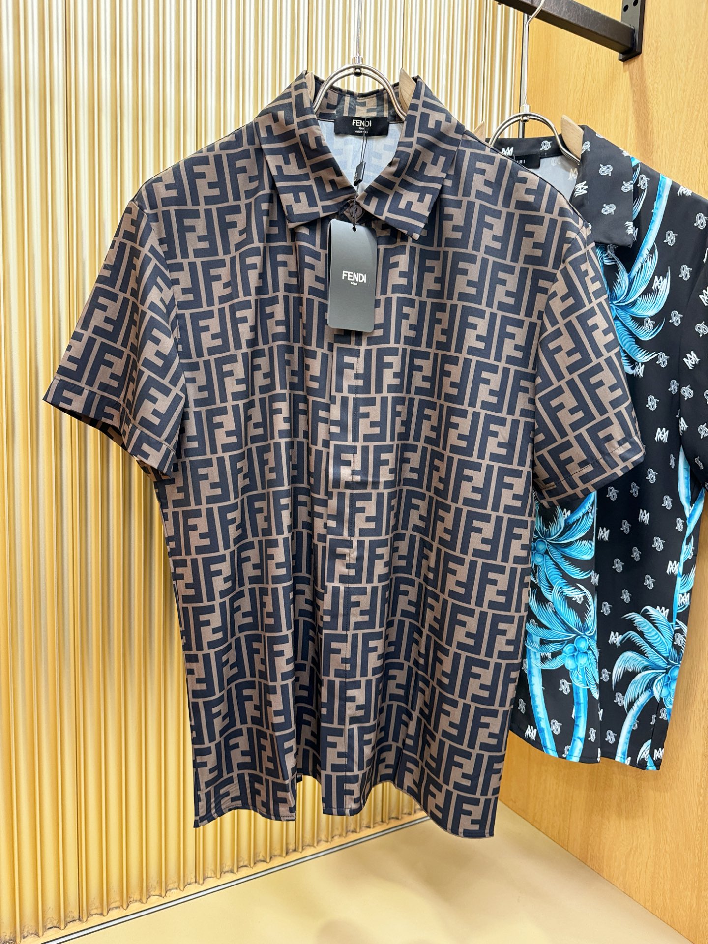 高定款(真丝面料升级 ) Fendi 芬迪 最大可穿240斤，新款真丝衬衫，男女同款，定制真丝面料，不抽