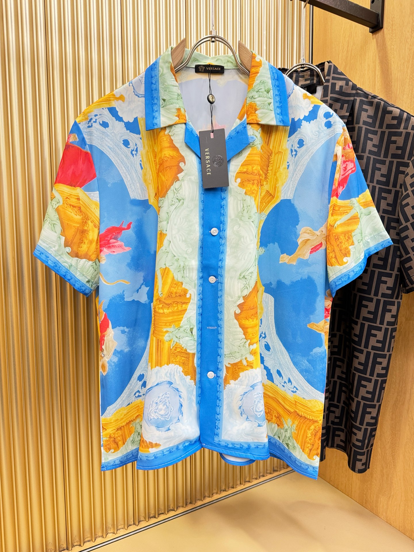 高定款(真丝面料升级 ) Versace 范思哲 最大可穿260斤，新款真丝衬衫，男女同款，定制真丝面料