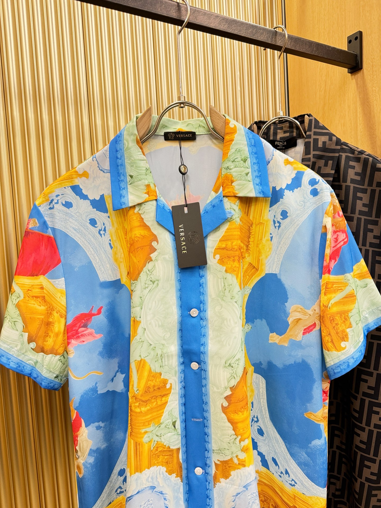 高定款(真丝面料升级 ) Versace 范思哲 最大可穿260斤，新款真丝衬衫，男女同款，定制真丝面料