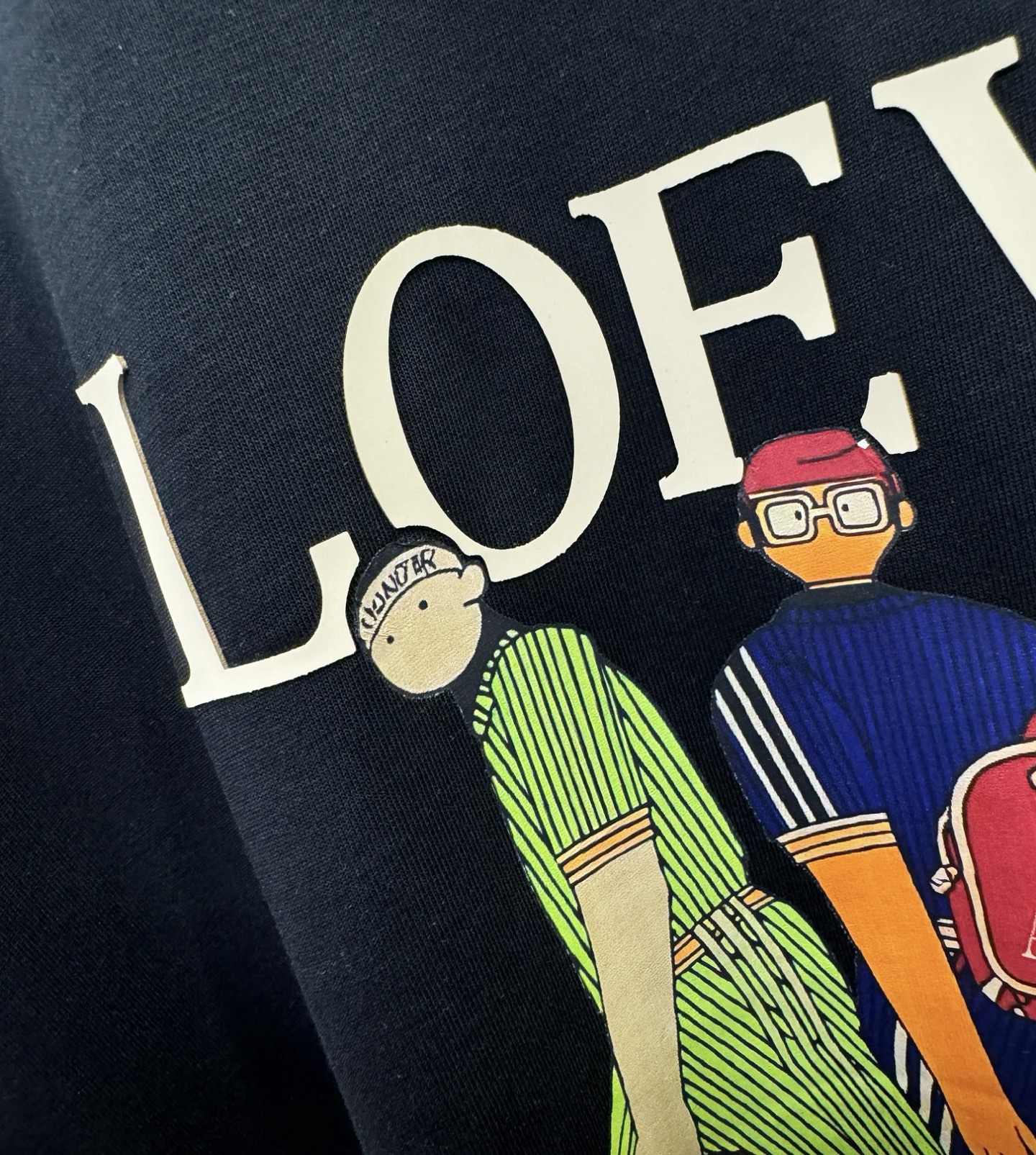 LOEWE罗意威 2026新款短袖T恤！走秀图案时尚休闲短袖T恤衫！设计logo设计！极具设计精选客供面