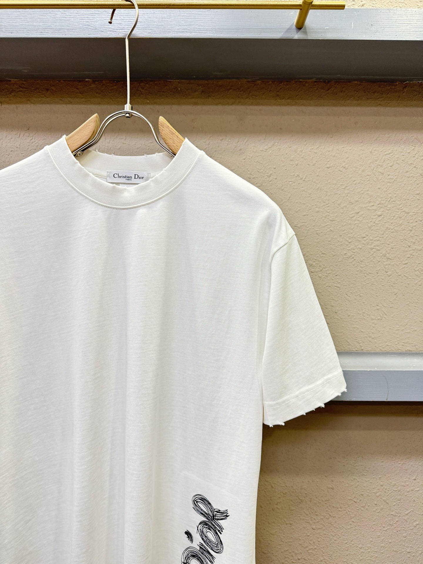 最大可穿240斤 Dior迪奥 2026新款短袖T恤！走秀图案时尚休闲短袖T恤衫！设计logo设计！45