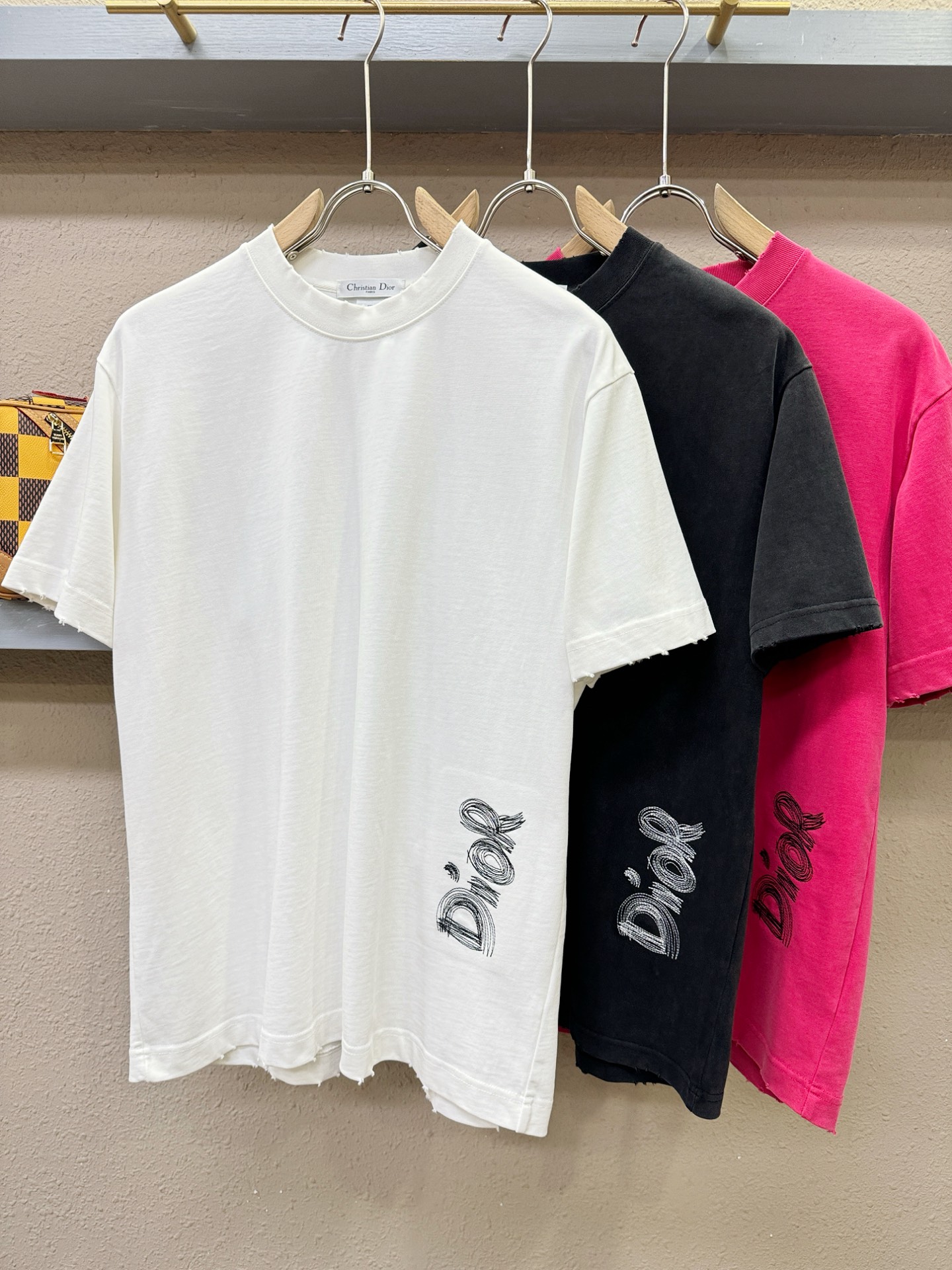 最大可穿240斤 Dior迪奥 2026新款短袖T恤！走秀图案时尚休闲短袖T恤衫！设计logo设计！45