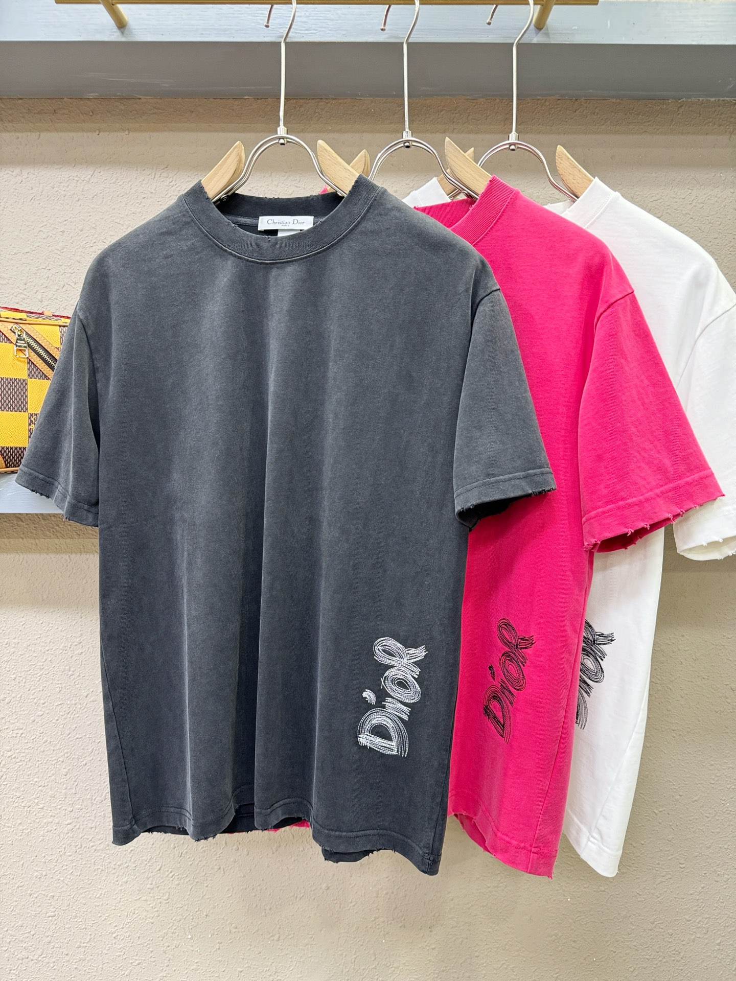 最大可穿240斤 Dior迪奥 2026新款短袖T恤！走秀图案时尚休闲短袖T恤衫！设计logo设计！45