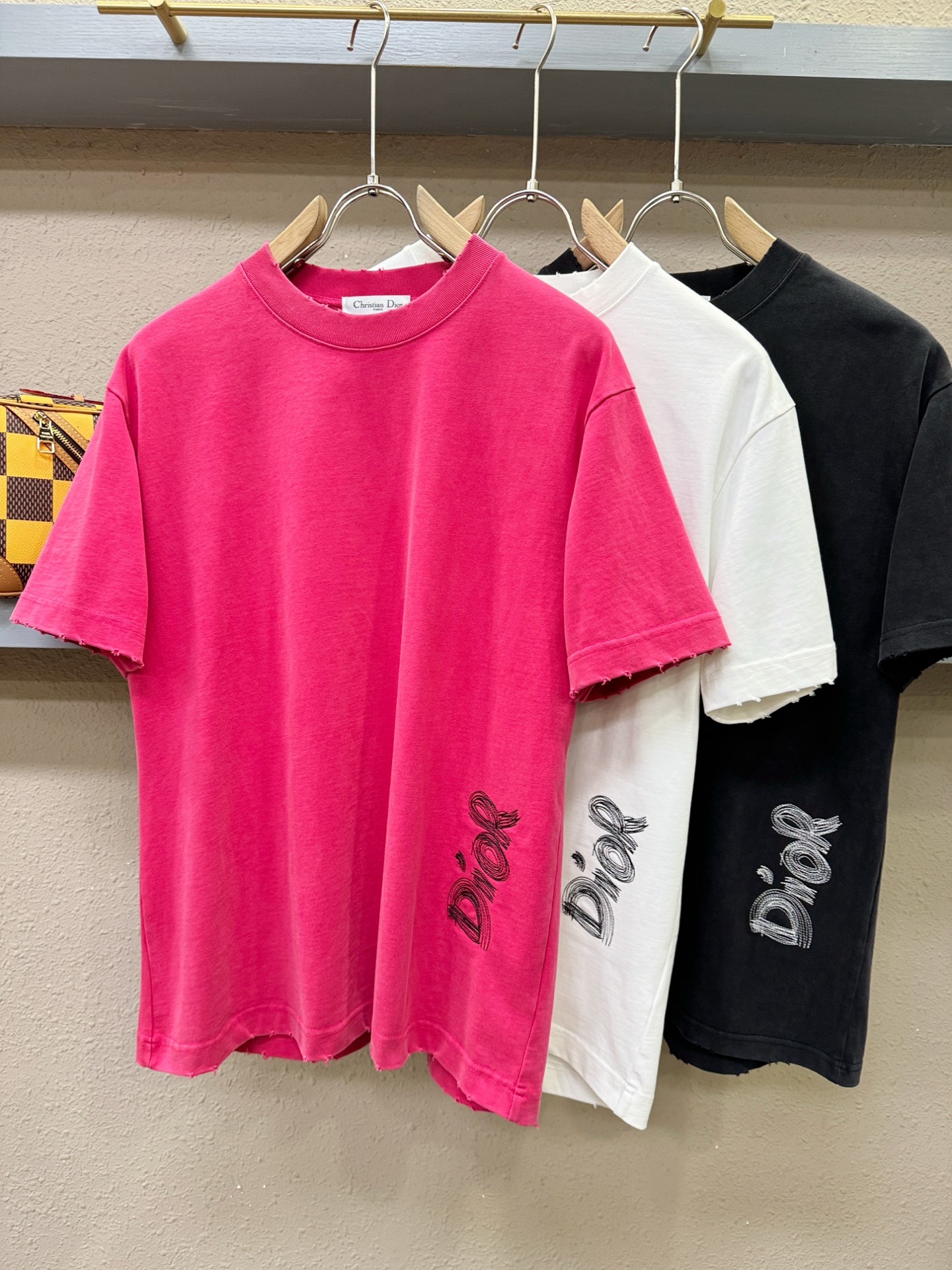 最大可穿240斤 Dior迪奥 2026新款短袖T恤！走秀图案时尚休闲短袖T恤衫！设计logo设计！45