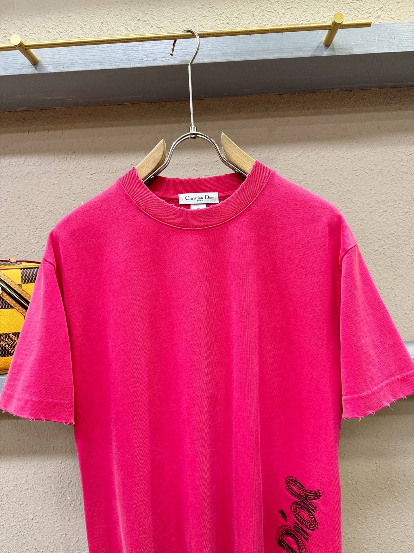 最大可穿240斤 Dior迪奥 2026新款短袖T恤！走秀图案时尚休闲短袖T恤衫！设计logo设计！45