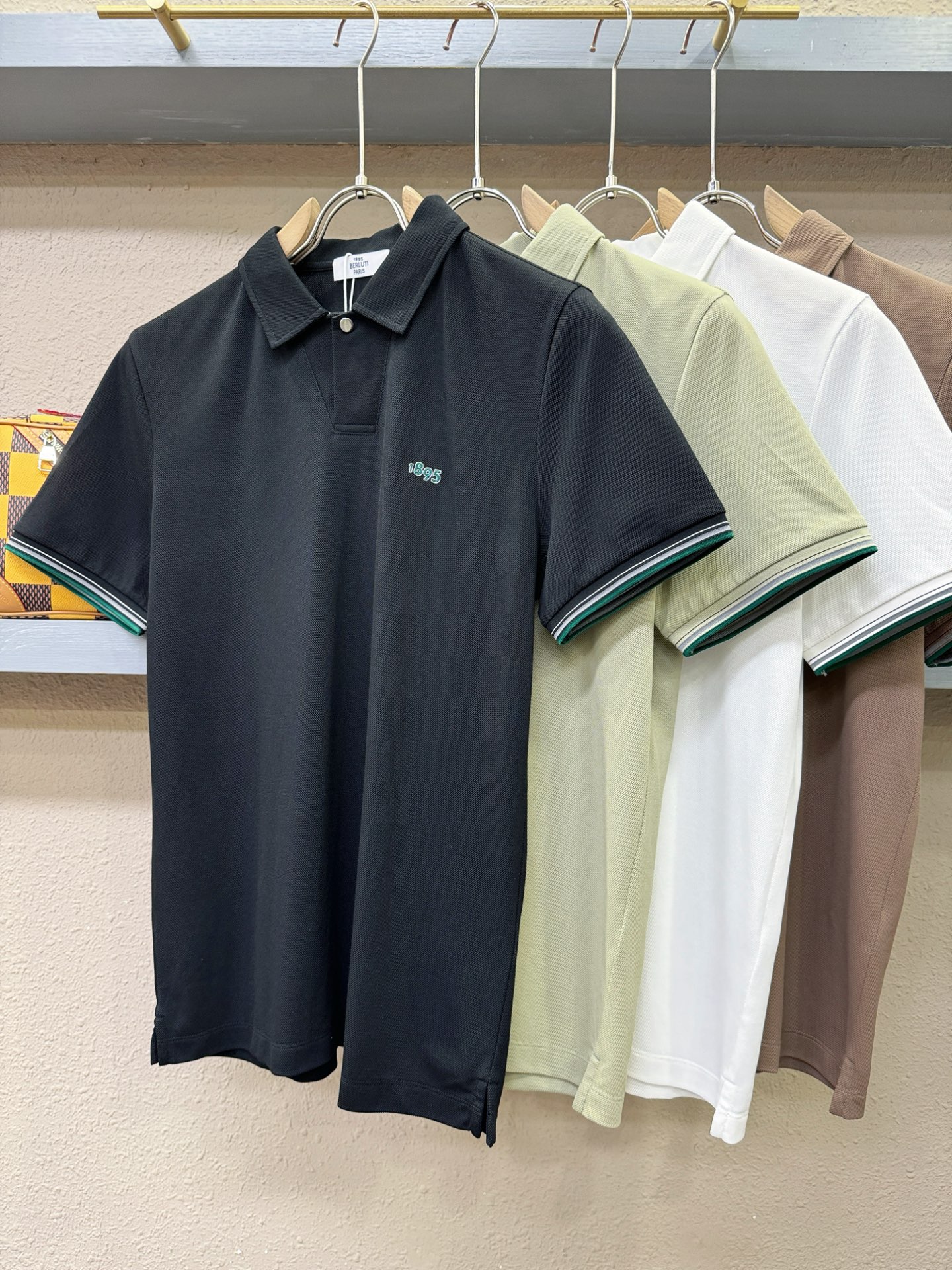 BERLUTI 2026官方春夏新款 专柜同步上市 男士翻领短袖POLO衫，高端主线系列，进口珠地丝光棉