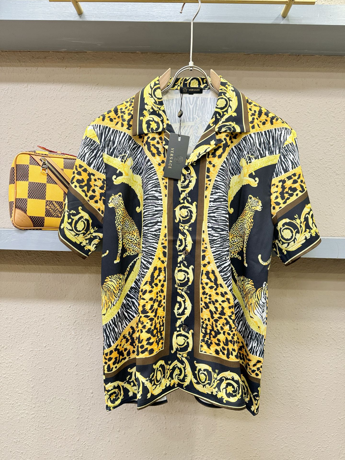 高定款(真丝面料升级 ) Versace 范思哲最大可穿250斤，新款真丝套装，男女同款家居服套装，定制真丝面料，不抽丝