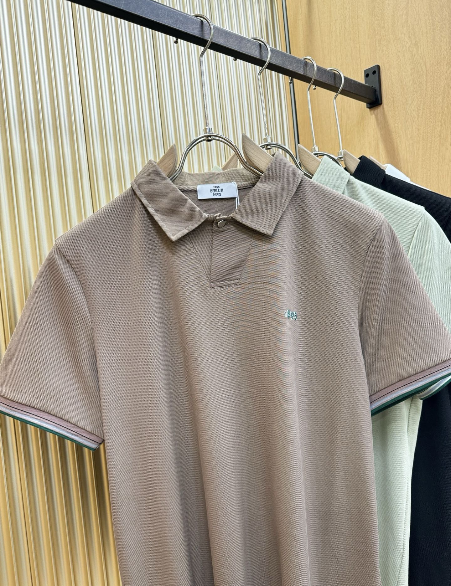 BERLUTI 2026官方春夏新款 专柜同步上市 男士翻领短袖POLO衫，高端主线系列，进口珠地丝光棉