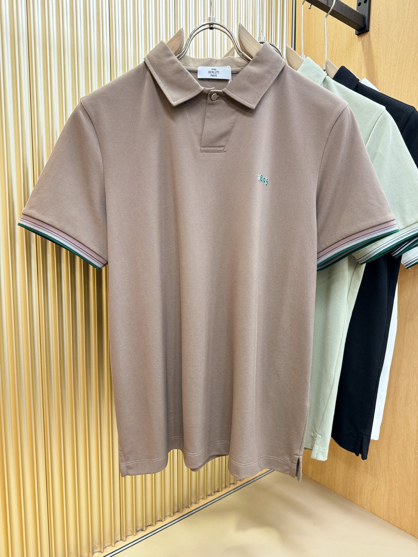 BERLUTI 2026官方春夏新款 专柜同步上市 男士翻领短袖POLO衫，高端主线系列，进口珠地丝光棉