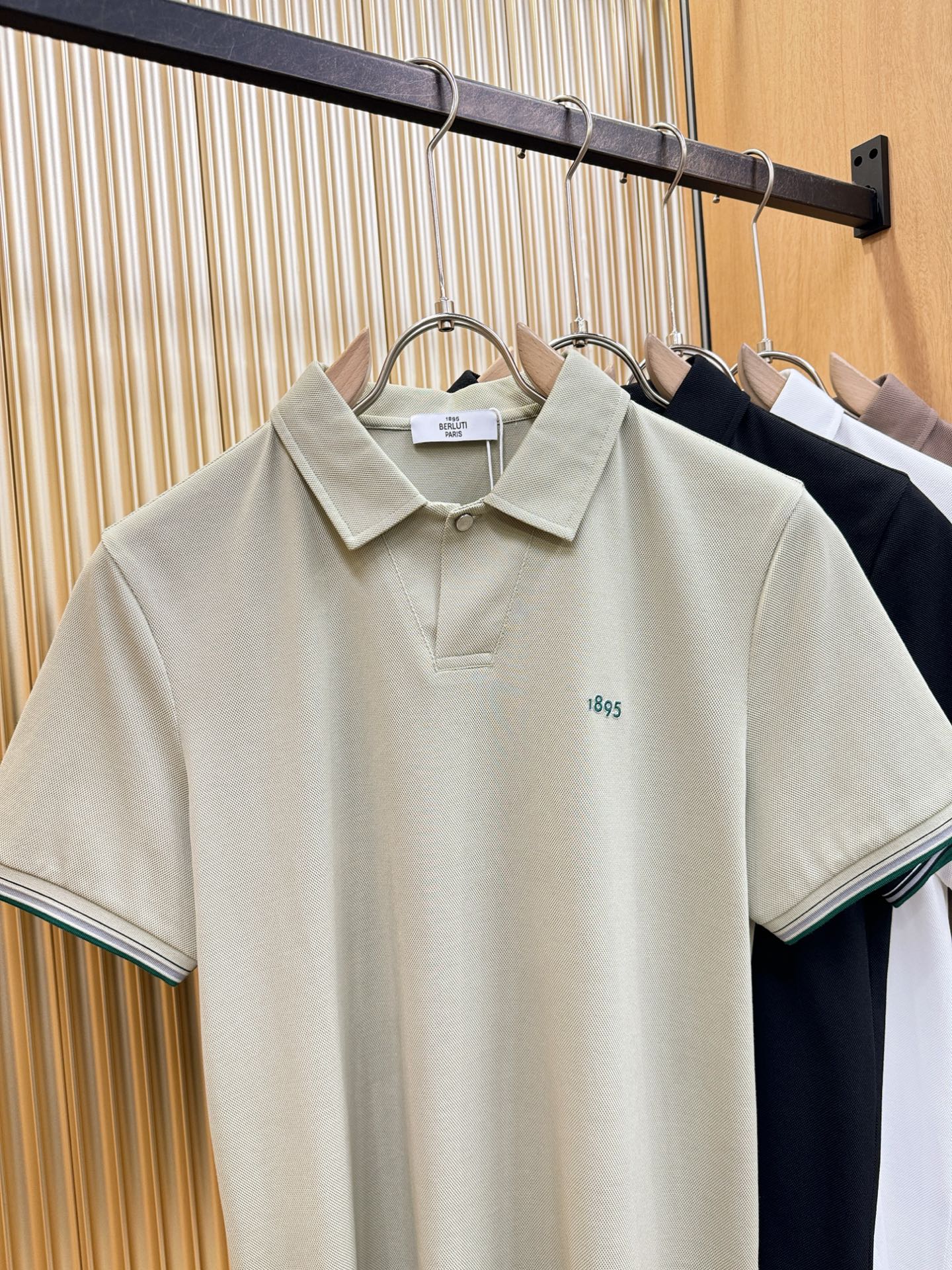 BERLUTI 2026官方春夏新款 专柜同步上市 男士翻领短袖POLO衫，高端主线系列，进口珠地丝光棉