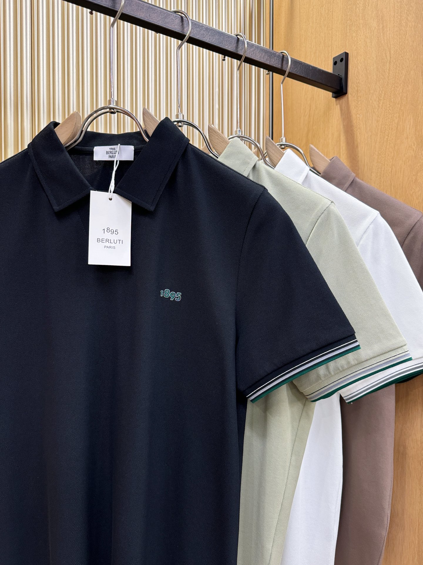 BERLUTI 2026官方春夏新款 专柜同步上市 男士翻领短袖POLO衫，高端主线系列，进口珠地丝光棉