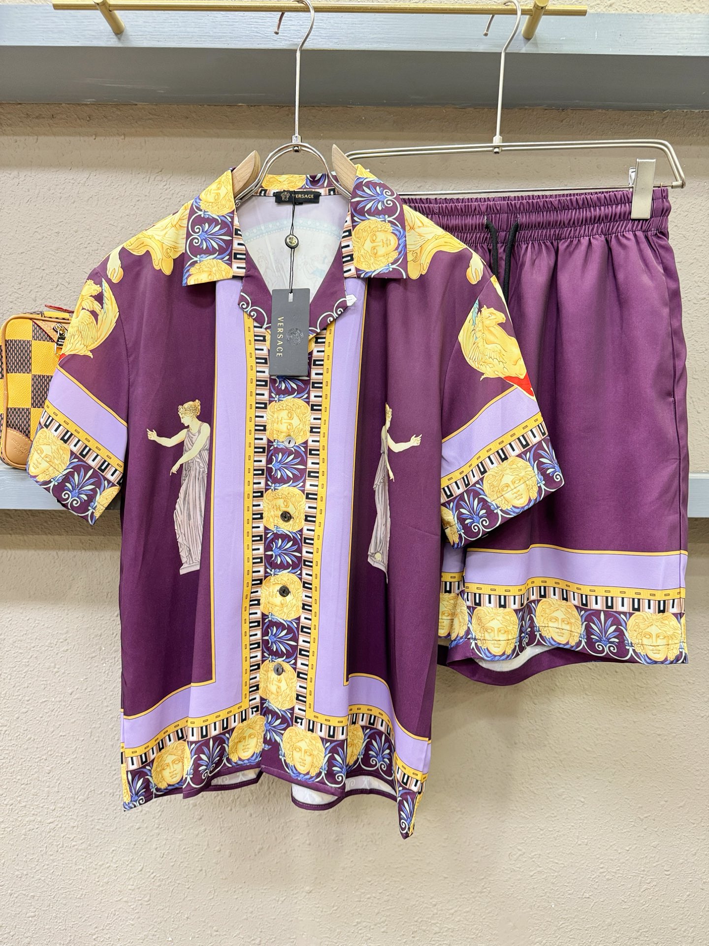 高定款(真丝面料升级 ) Versace 范思哲最大可穿250斤‼️新款真丝套装，男女同款家居服套装，定