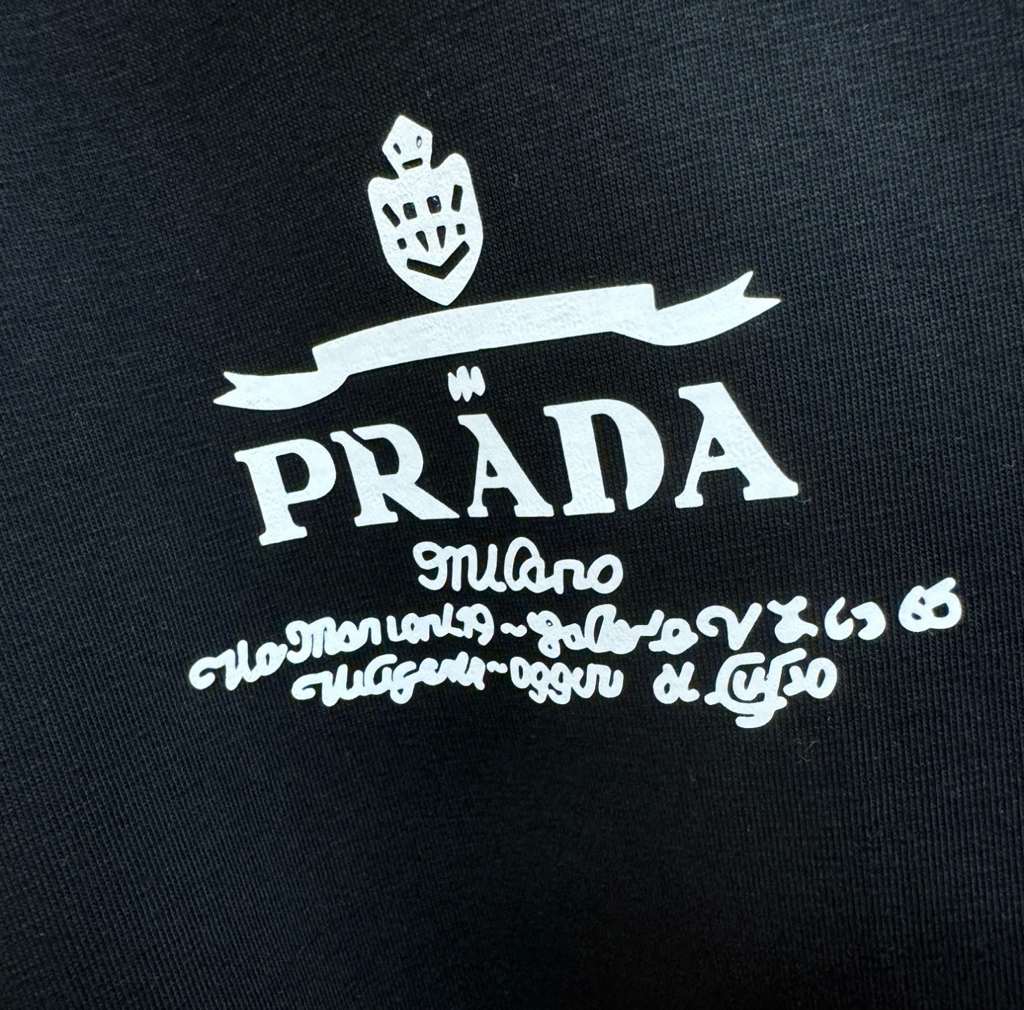 PRADA 普拉达  2026新款短袖T恤！男女同款！走秀图案时尚休闲短袖T恤衫！设计logo设计！极具